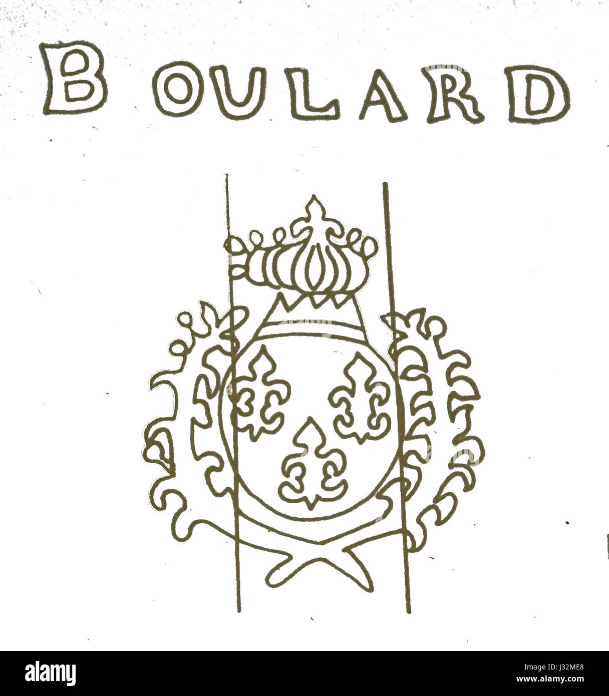 Cette image ou œuvre d'art fait référence à la pièce 'Couronne' de Boulard, présentant une représentation détaillée, potentiellement liée à un objet historique ou une œuvre d'art associée à l'histoire française ou européenne. Banque D'Images Cette image ou œuvre d'art fait référence à la pièce 'Couronne' de Boulard, présentant une représentation détaillée, potentiellement liée à un objet historique ou une œuvre d'art associée à l'histoire française ou européenne. Banque D'Images