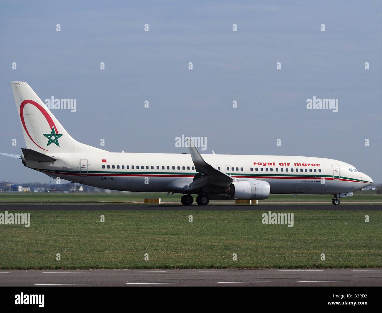 CN-ROC Royal Air Maroc Boeing 737-8B6(WL), le CN 30861 atterrissage à Schiphol (AMS - EHAM), les Pays-Bas pic2 Banque D'Images