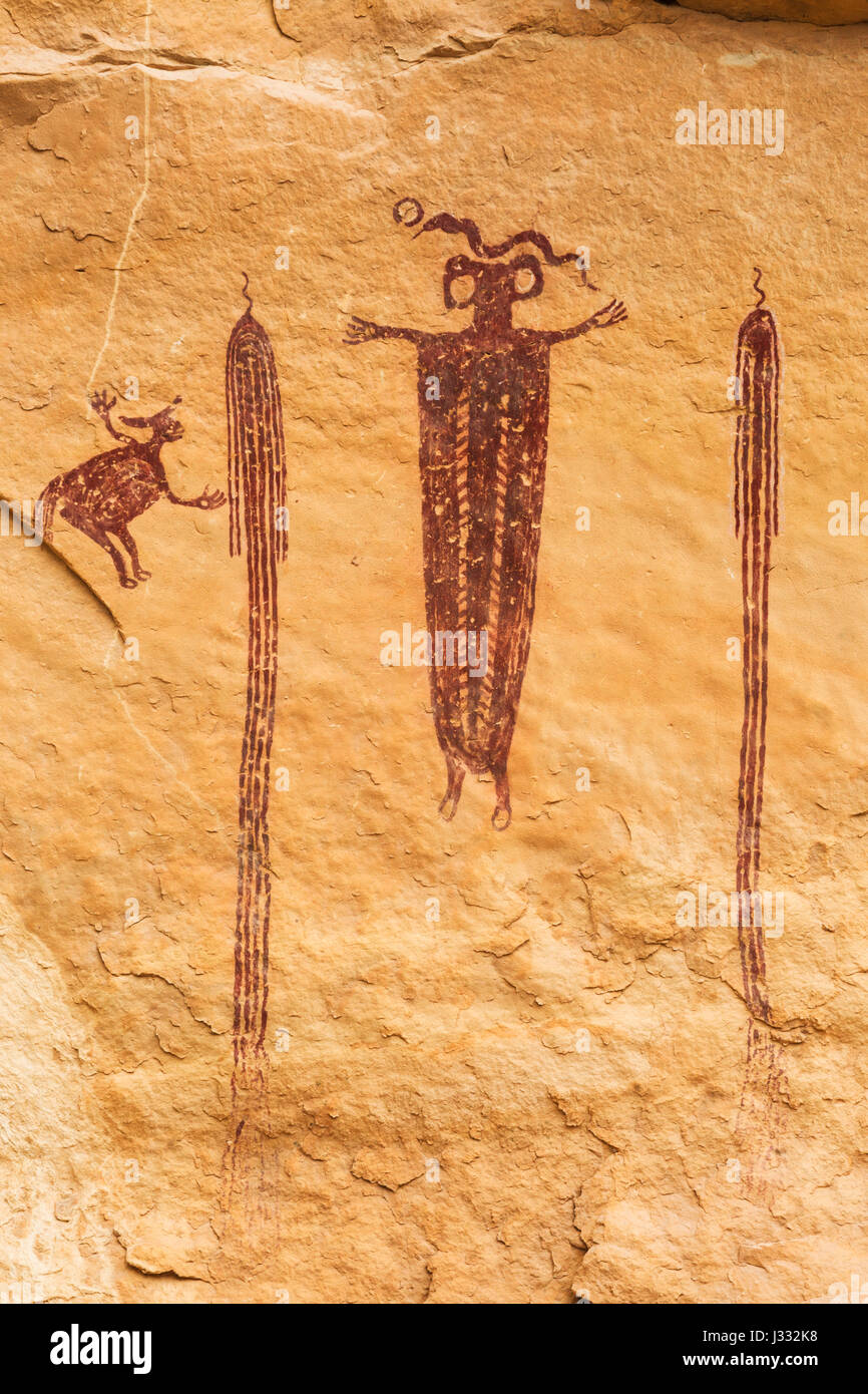 Chef de groupe dans le pictogramme sinbad emery comté près de Green River, dans l'Utah Banque D'Images