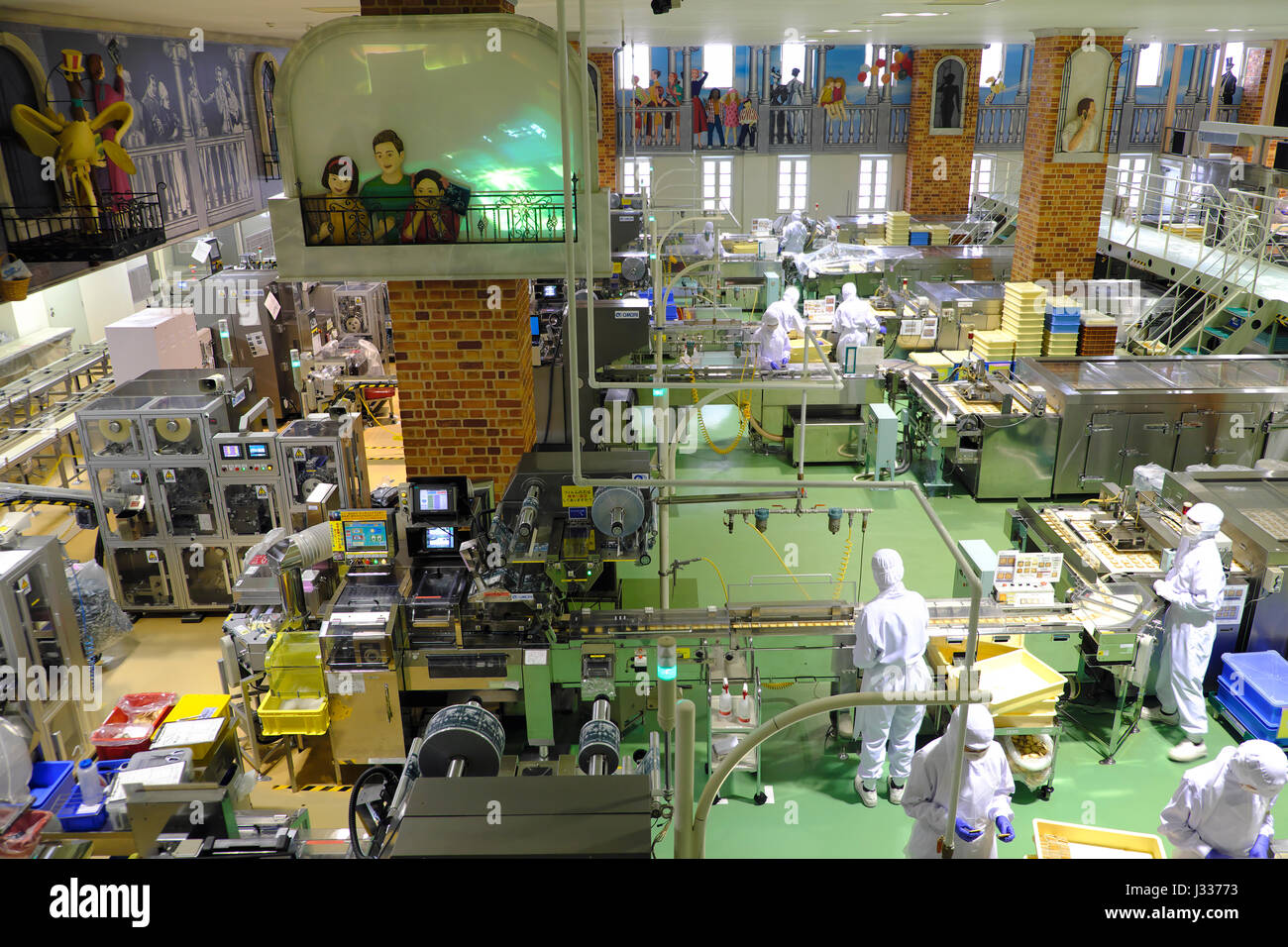 Fabrique de chocolat à l'intérieur Parc Shiroi Koibito, Sapporo, Hokkaido, Japan Banque D'Images