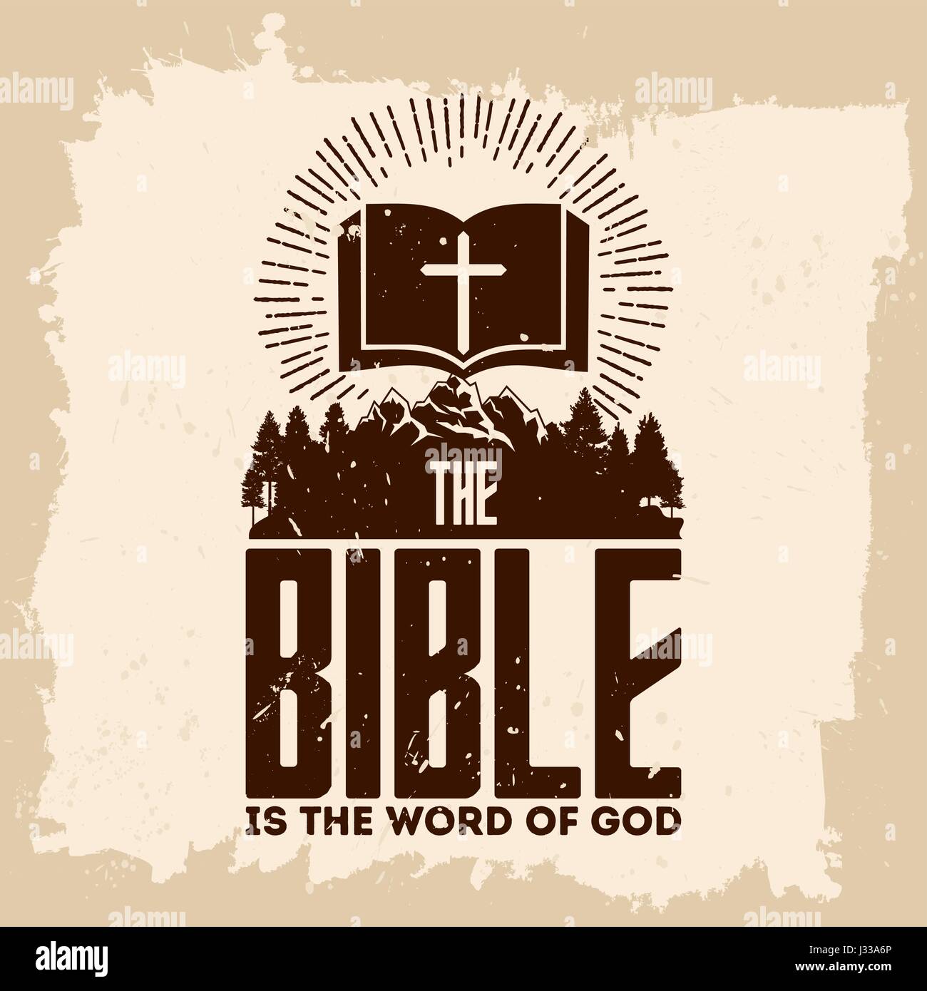 Christian Imprimer La Bible Est La Parole De Dieu Image Vectorielle Stock Alamy