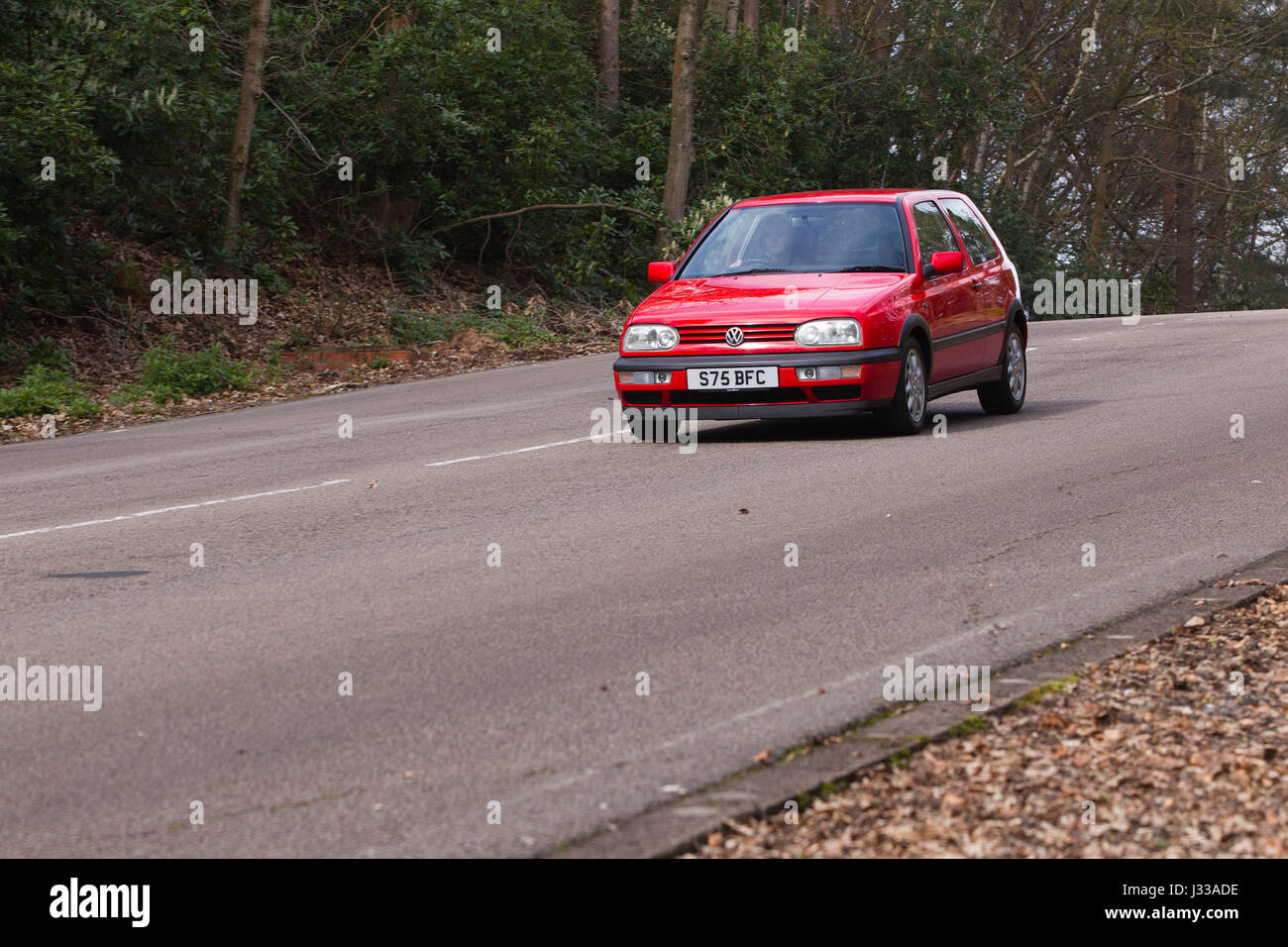 Volkswagen Golf GTI Mk3 construite dans les années 90, être conduit à Longcross Circuit d'essais, Chobham Race Track, Surrey, England, UK Banque D'Images