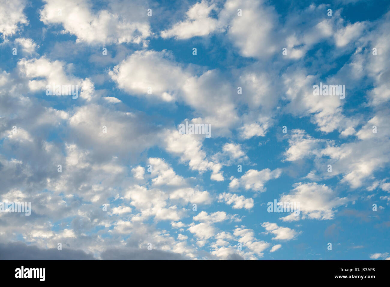 Beaux nuages sur ciel bleu Banque D'Images