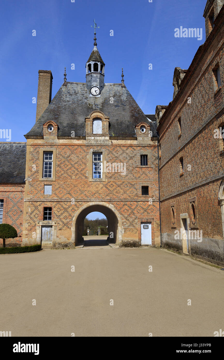 Chateau de la Bussiére (du pêcheur Château) dans la vallée de la Loire, France Banque D'Images