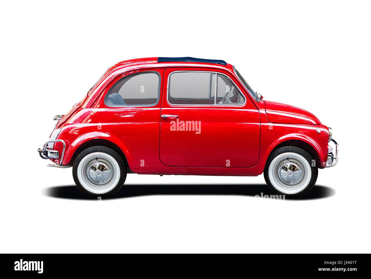 Cuisine italienne classique rouge mini car isolated on white Banque D'Images