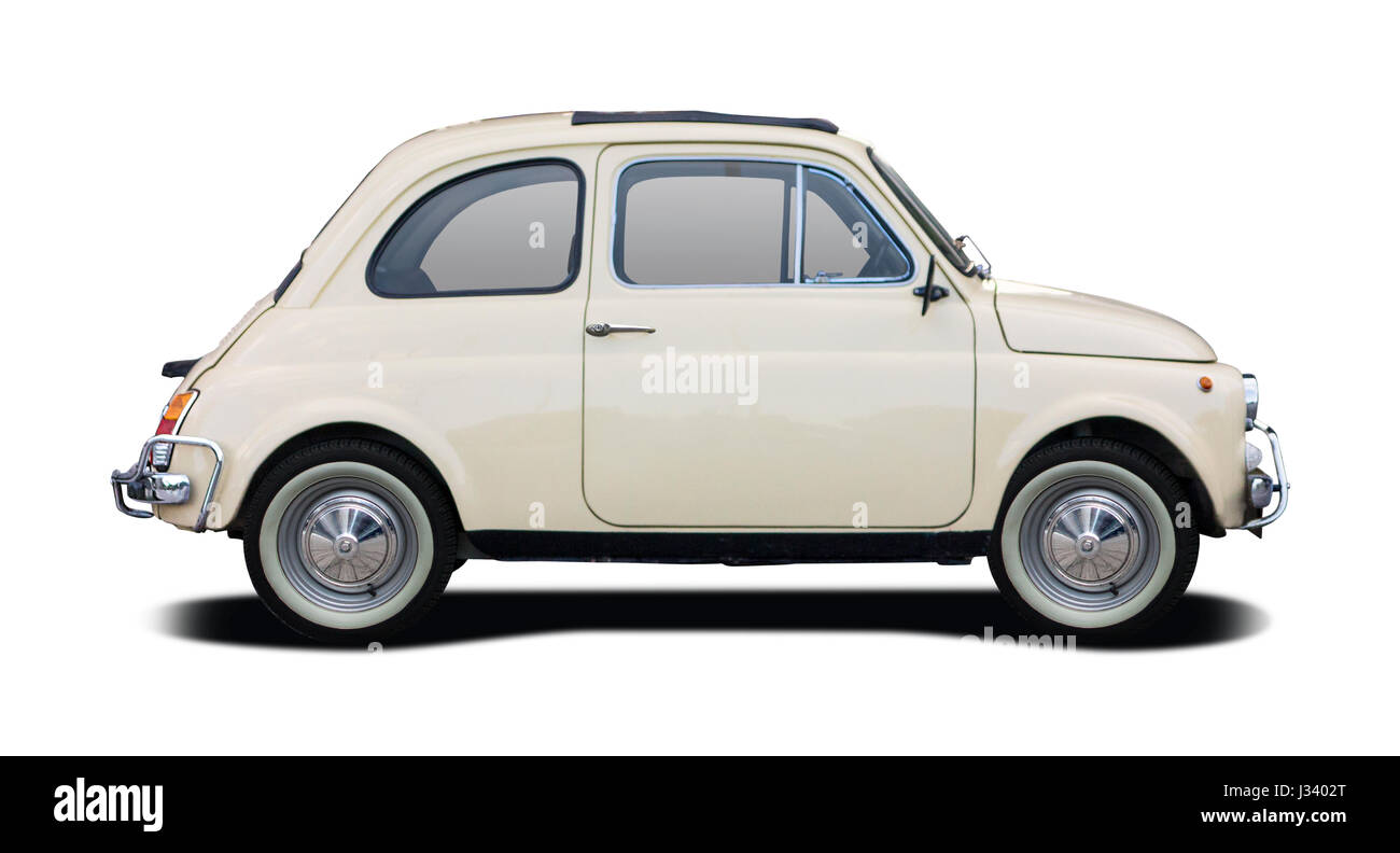 Voiture berline classique italien isolated on white Banque D'Images