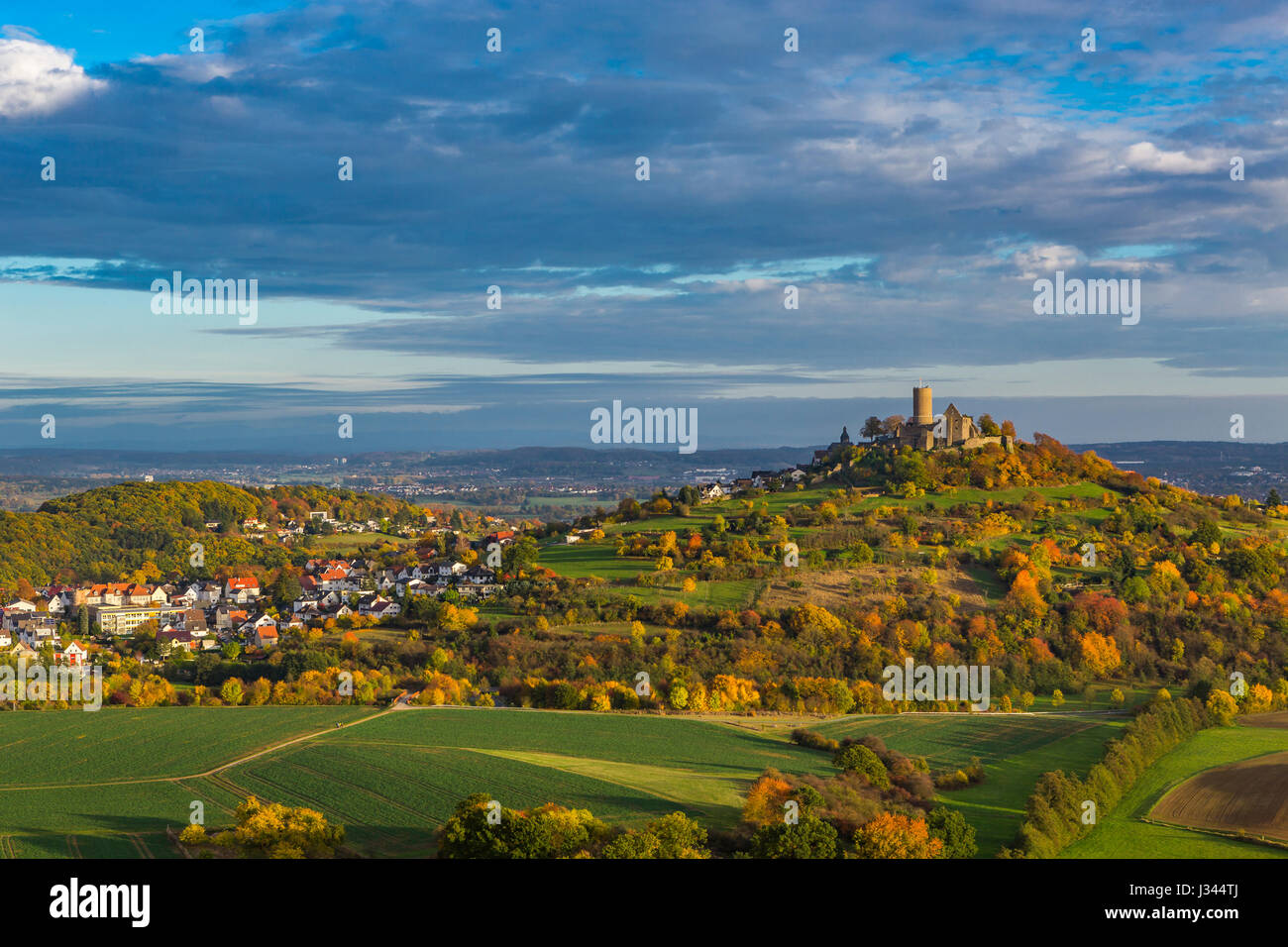 Burg Gleiberg, Château Gleiberg, dans Krofdorf-Gleiberg Wettenberg, Hessen, Allemagne. Supérieur, intérieur, partie la plus ancienne construite autour de l'an 900, aujourd'hui ruine. Banque D'Images