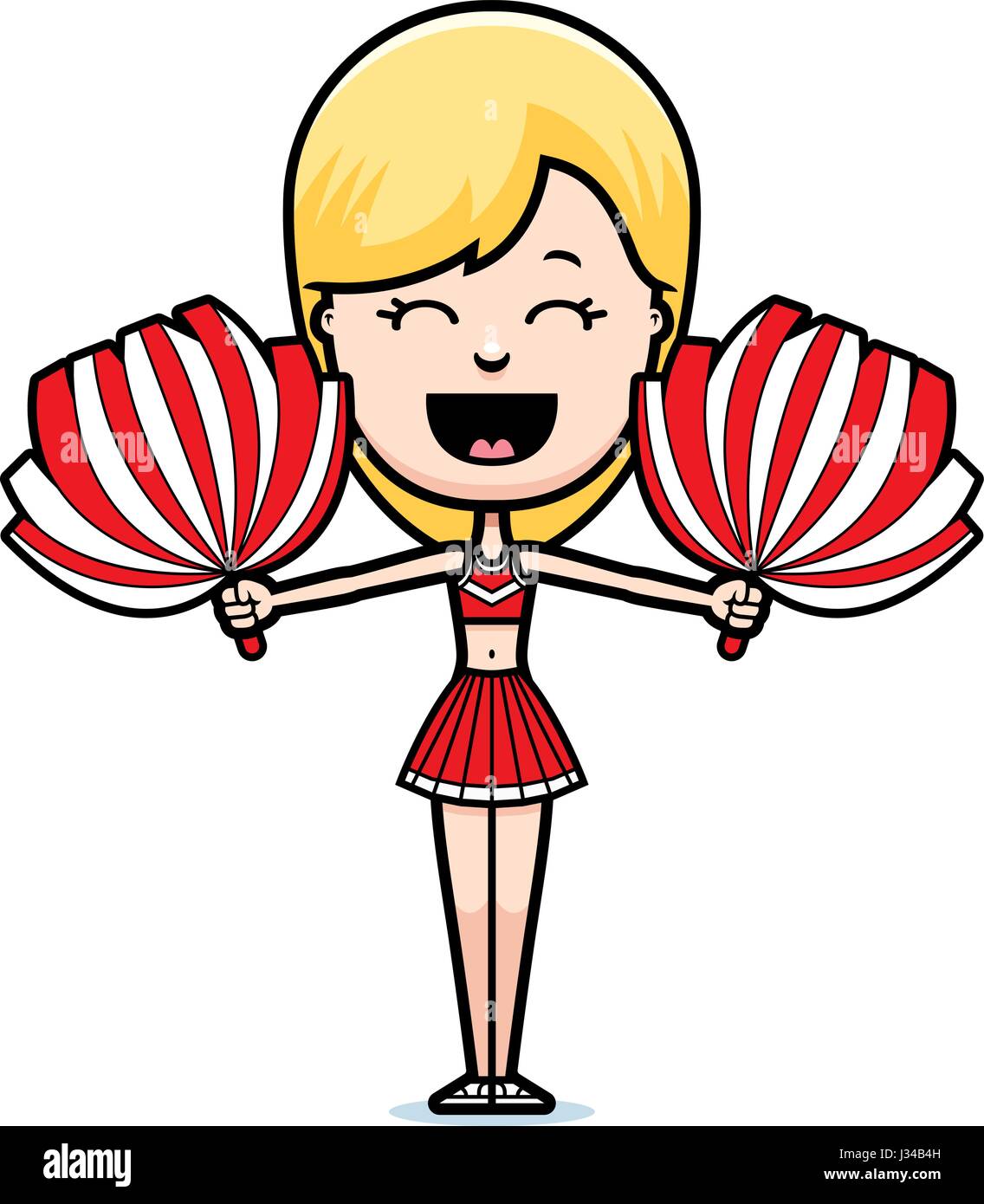 Jolie Blonde En Uniforme À Pompons Illustration De Dessin Animé De Pompom  Girl Vecteurs libres de droits et plus d'images vectorielles de Pom-pom girl  - iStock