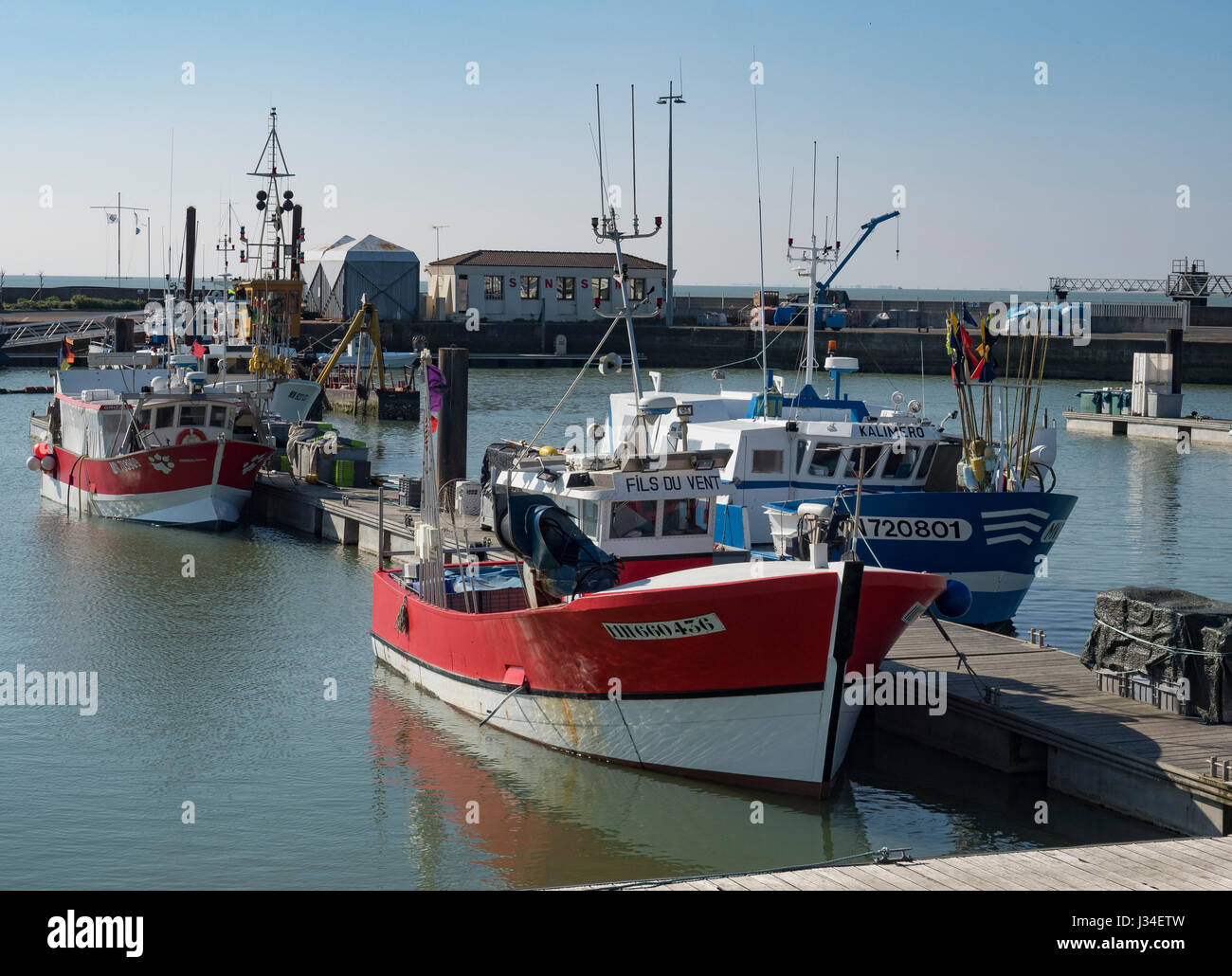 Vue sur le port de pêche de Royan. Banque D'Images