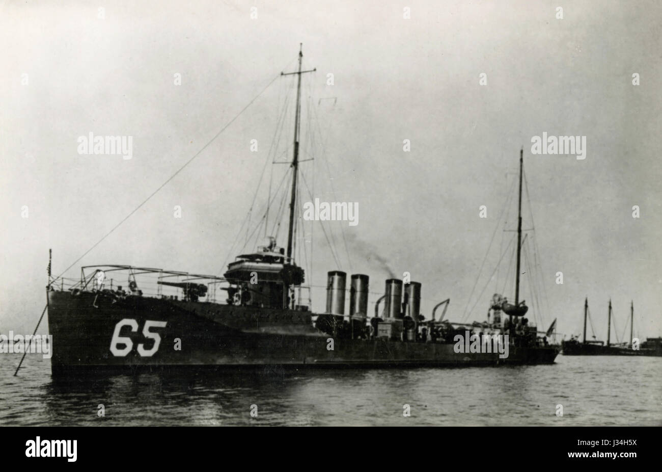 Le USS Davis, 1916 Banque D'Images