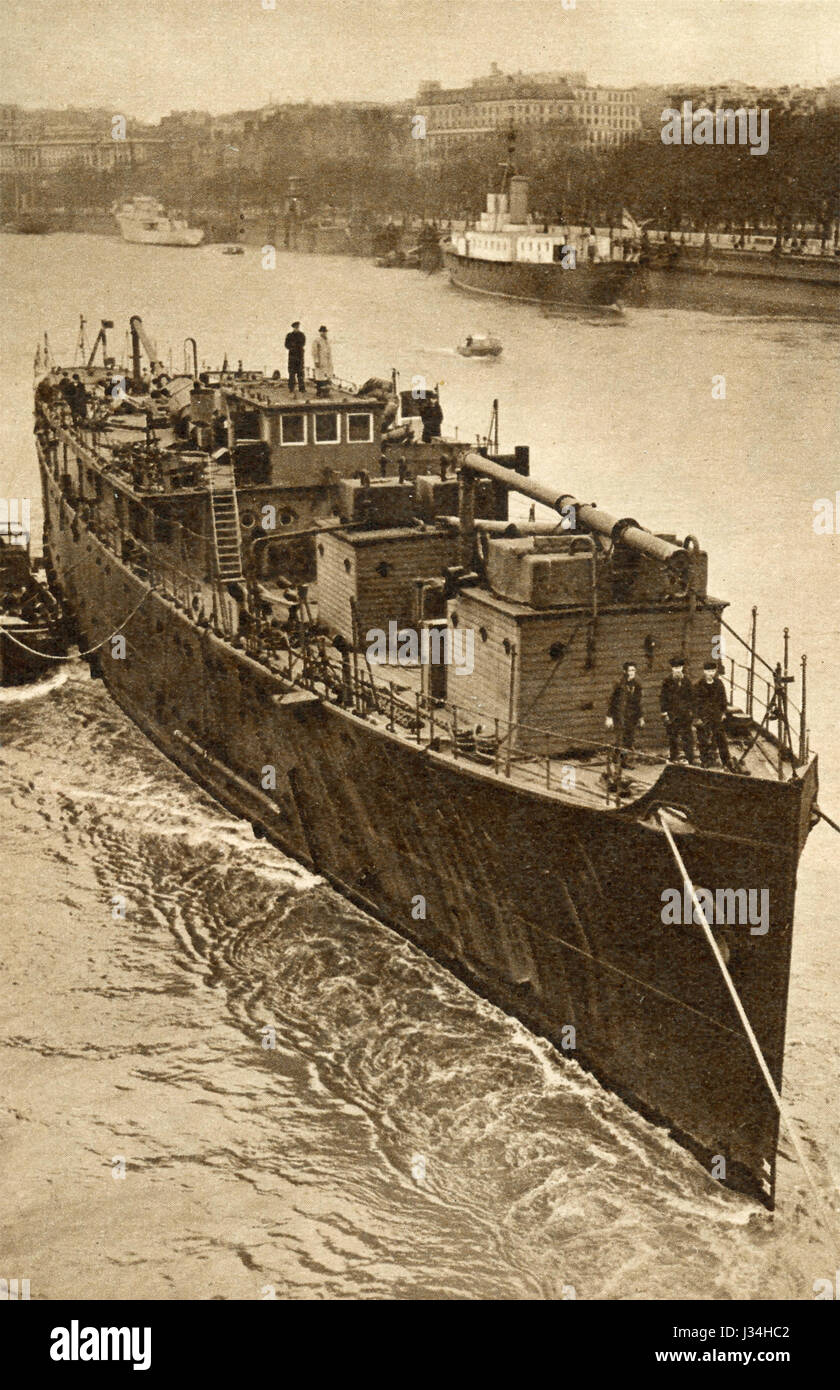 La formation britannique bateau HMS Thames chrysanthème, ca.1927 Banque D'Images