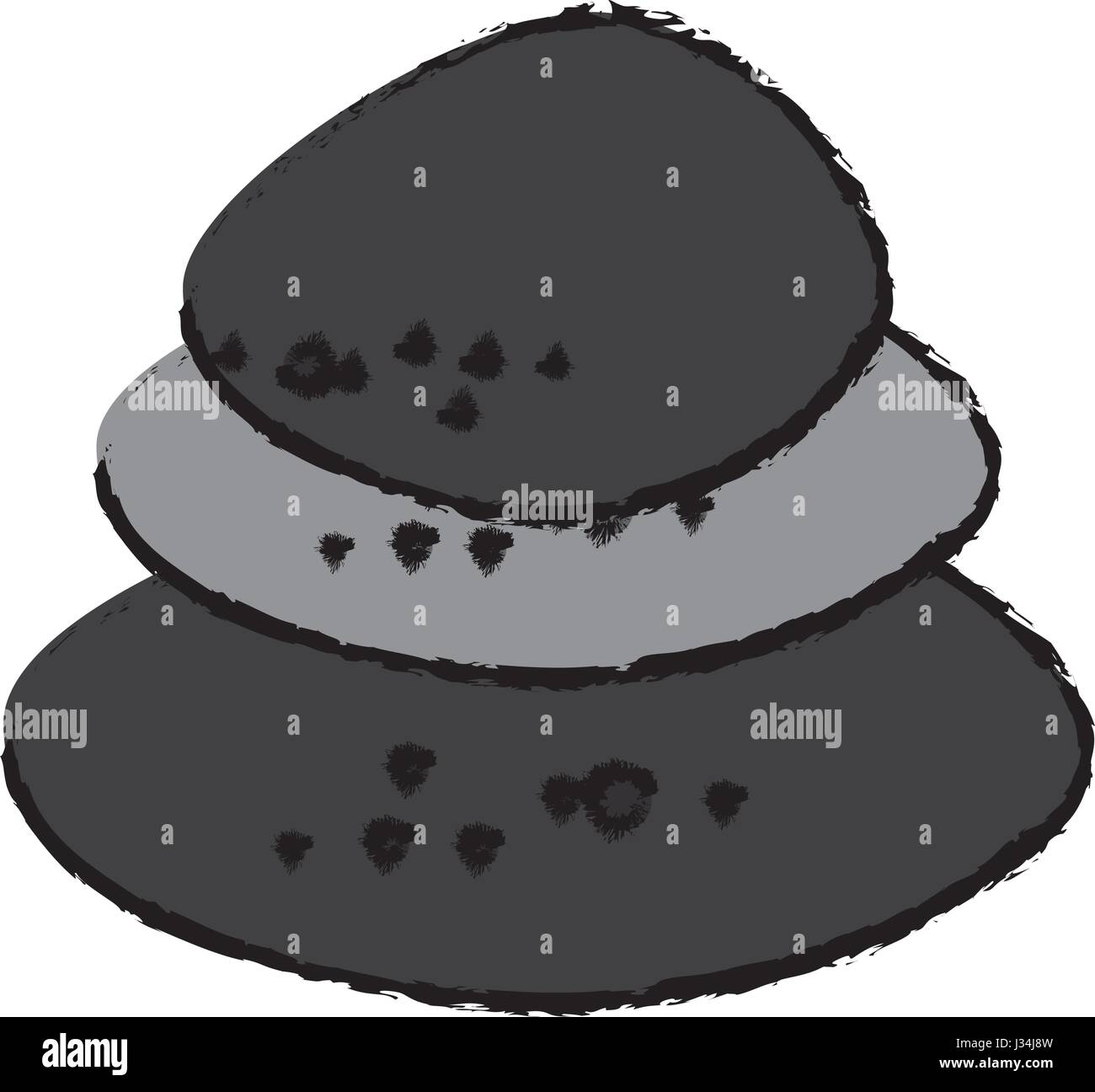 L'icône de pierres volcaniques Illustration de Vecteur