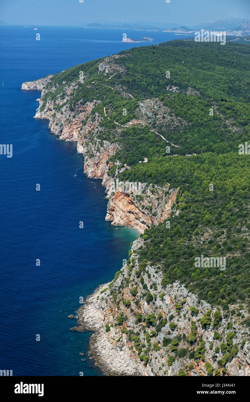 Les falaises de Konavle Dubrovnik Banque D'Images