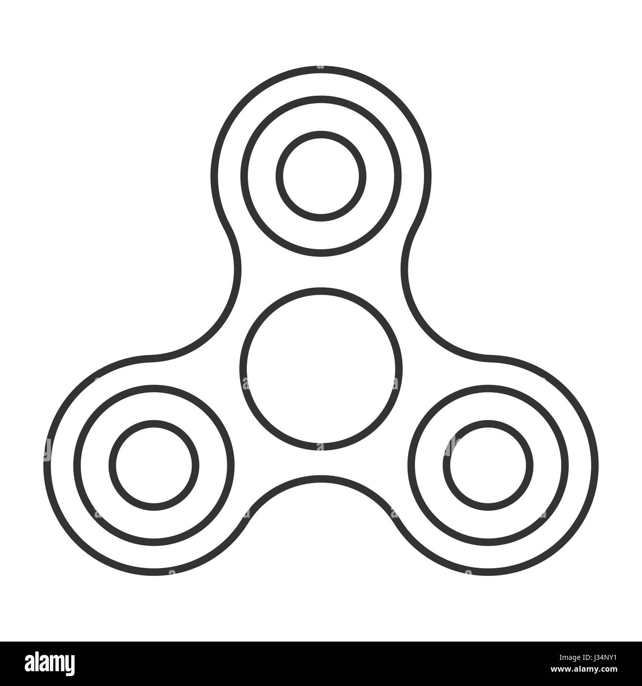 L'icône main spinner toy Illustration de Vecteur