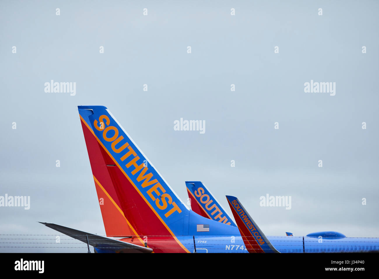 Plan sud-ouest à l'Est de la queue à l'aéroport Logan de Boston, Massachusetts, United States, USA, Banque D'Images