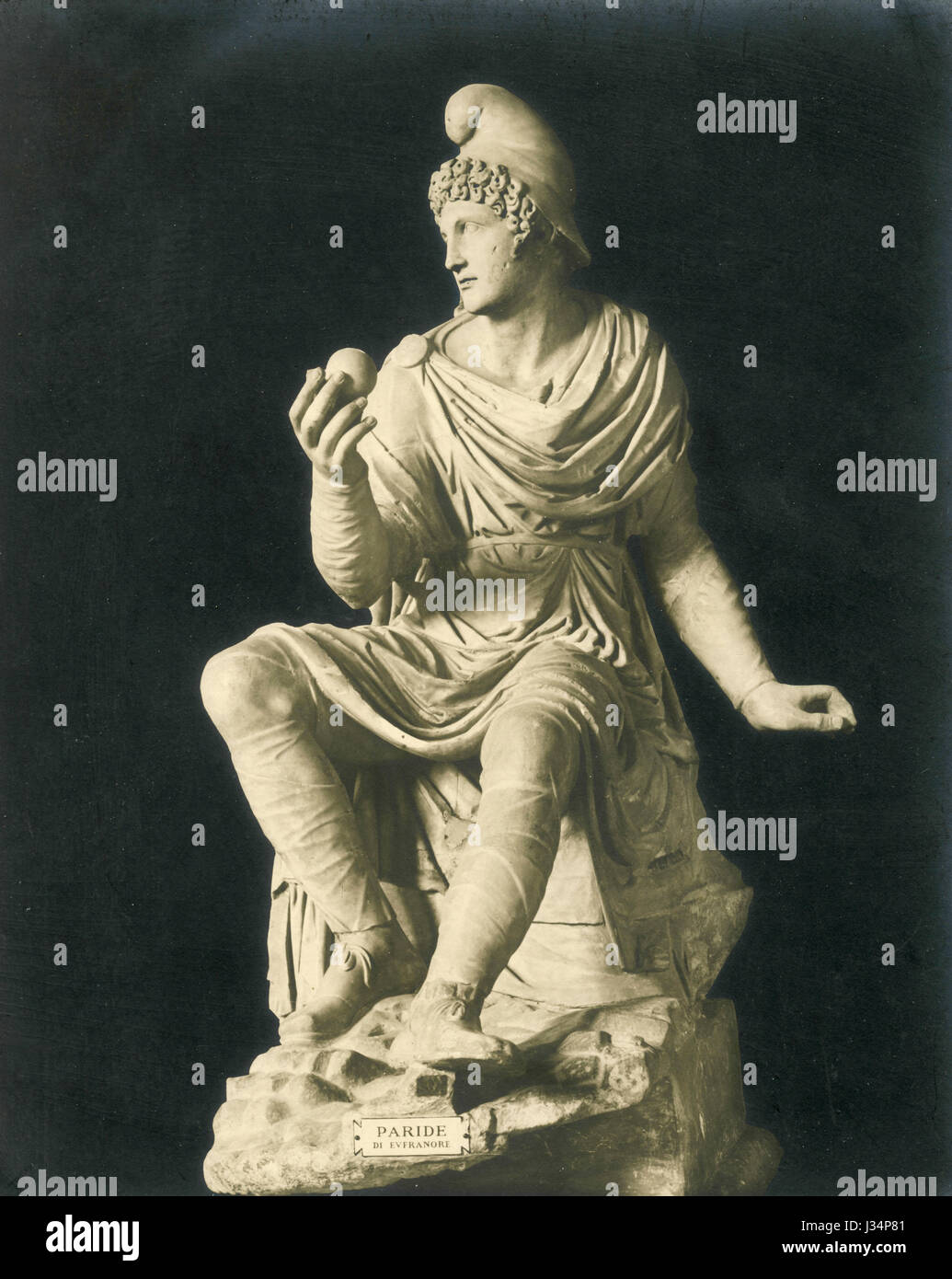Euphranor, statue de Paris, ca. 4ème avant J.-C., Musée du Vatican, Italie Banque D'Images