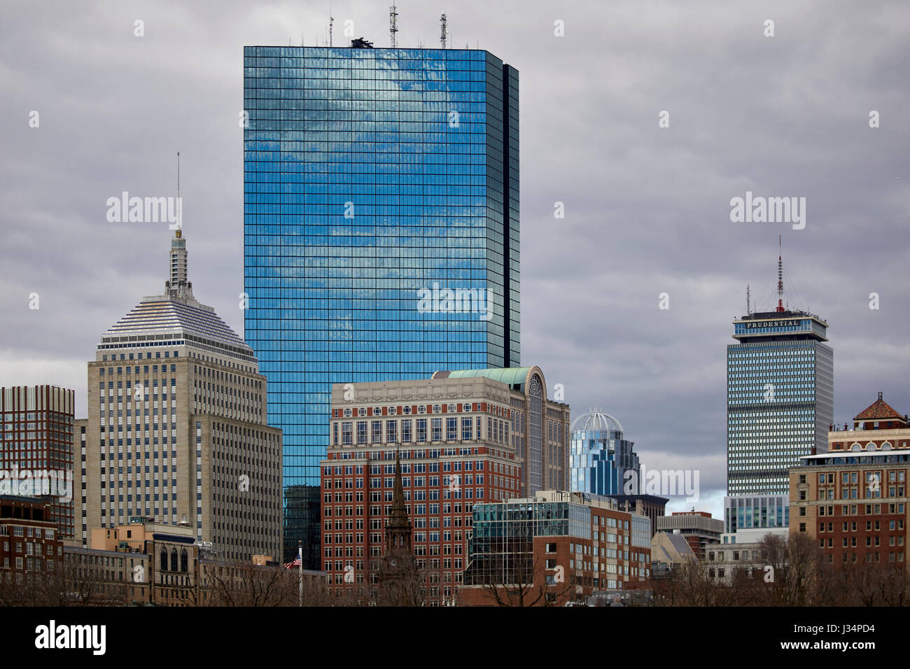Prudential Tower, également connu sous le nom de la Prudential Building skyline Boston, Massachusetts, United States, USA, Banque D'Images