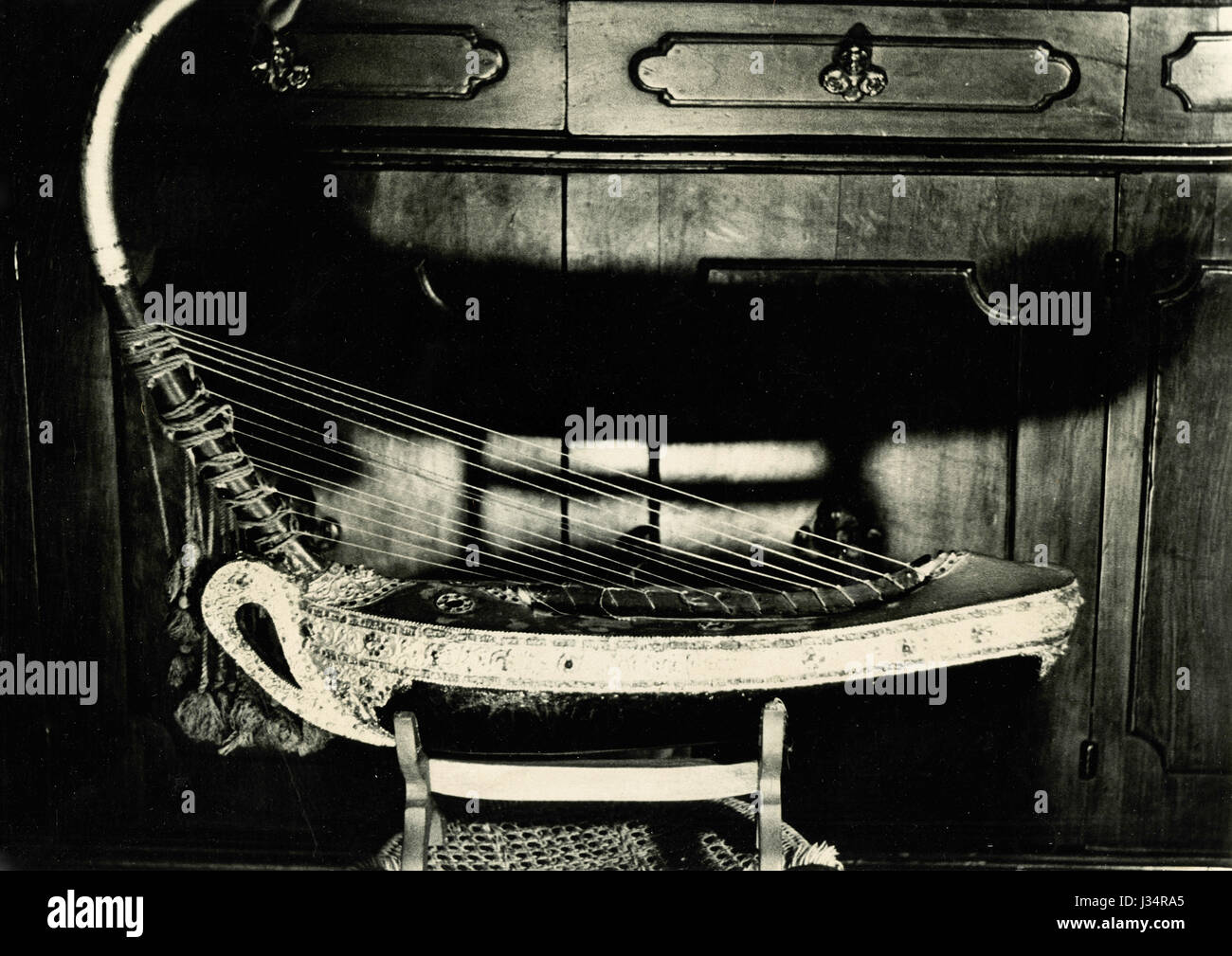 D'une lyre, instrument de musique ancienne Banque D'Images