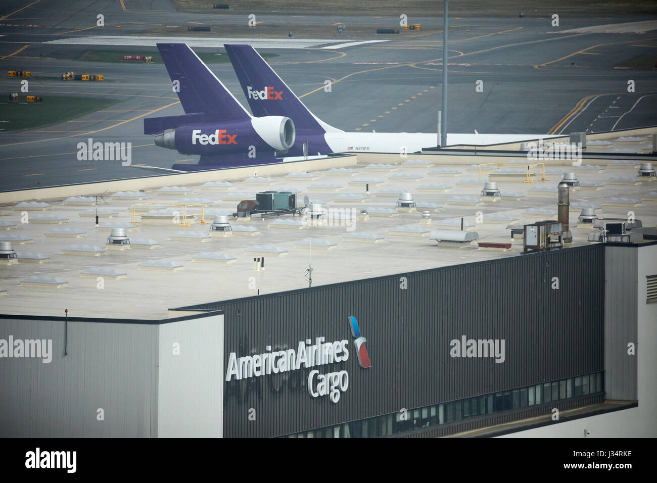 L'aéroport international Logan de Boston, Massachusetts cargo United States, USA, Banque D'Images