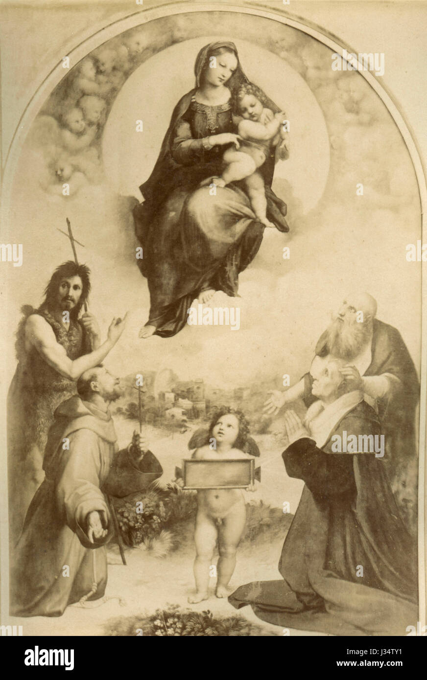 La Vierge de Foligno, la peinture de Raphaël, Italie Banque D'Images