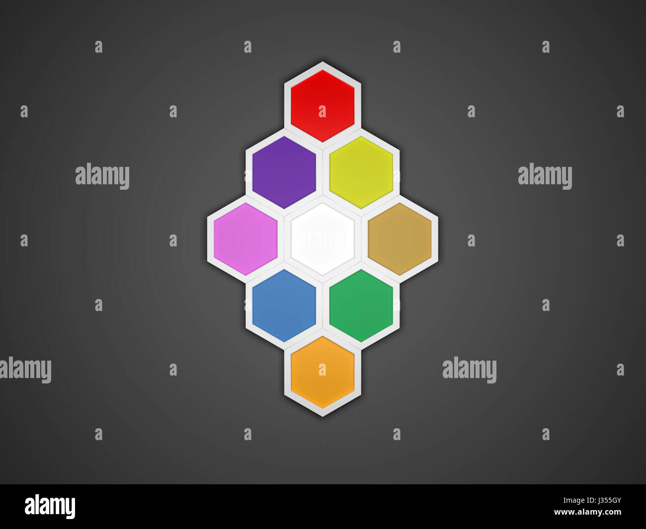 Octogone 3D mise en page modèle pour les entreprises Banque D'Images