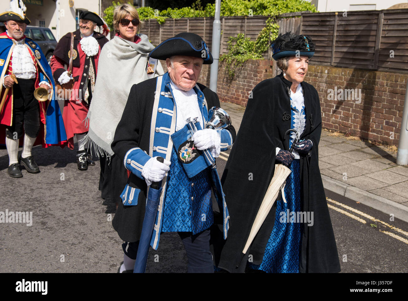 Cet événement a été à l'origine partie de la Georgian Blandford Forum Fayre depuis de nombreuses années, mais est désormais lieu tous les deux ans ici à Wimborne Minster. La com Banque D'Images