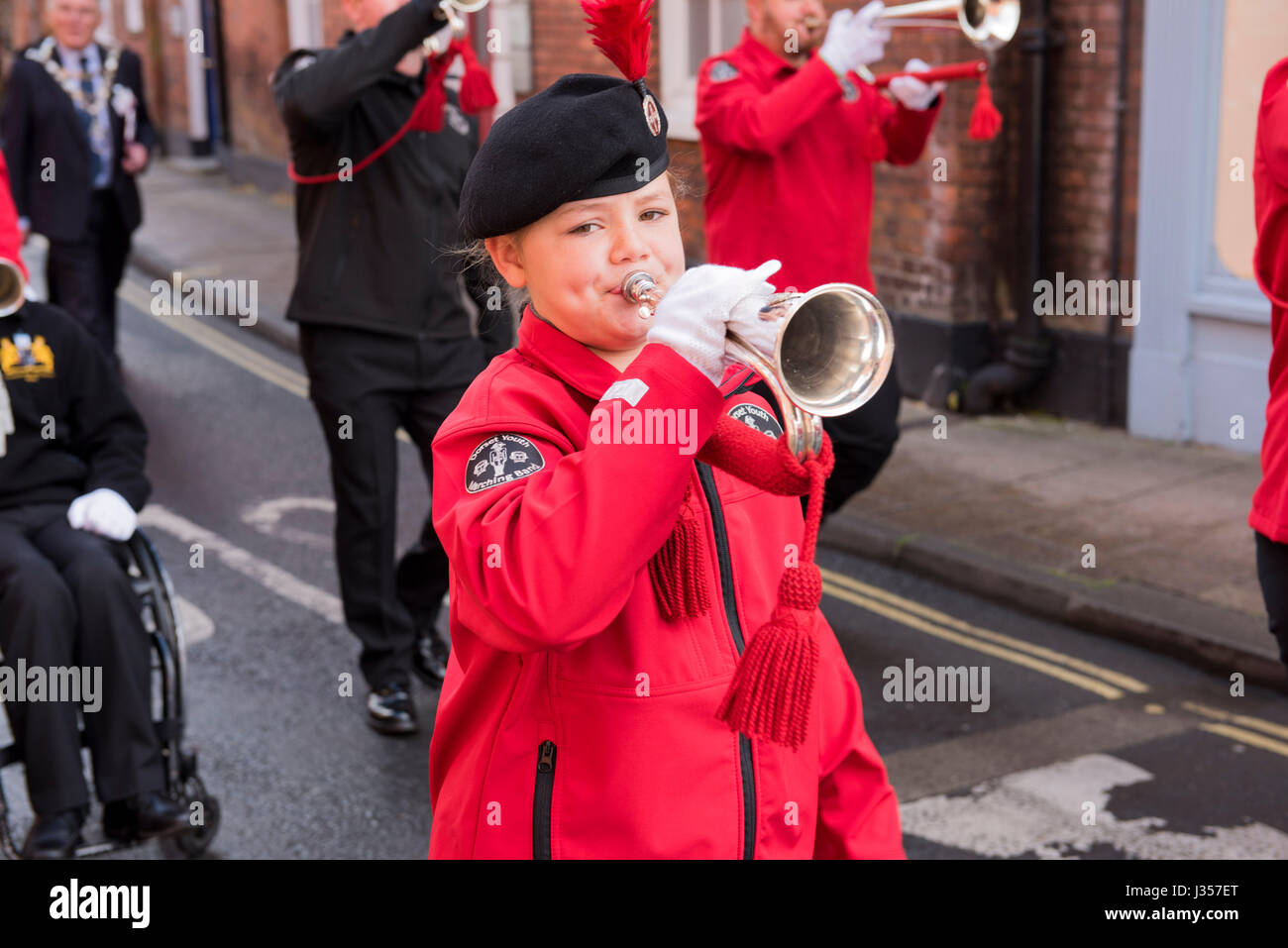 Dorset Youth Marching Band. L'un des organismes de bienfaisance du Maire de Paris. Banque D'Images