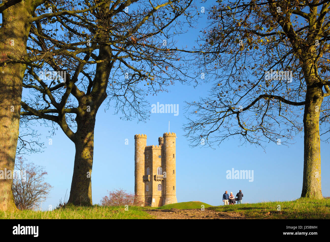 Broadway Tower, Cotswolds, Worcestershire, Angleterre, RU Banque D'Images