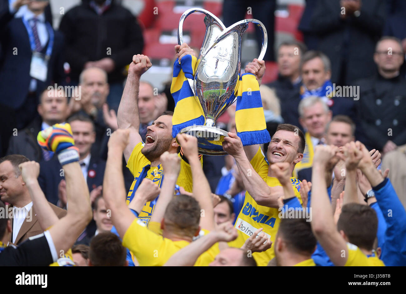 Varsovie, Pologne. 2 mai, 2017. Arka Gdynia gagner le championnat 2017. Credit : LenorKi/Alamy Live News Banque D'Images