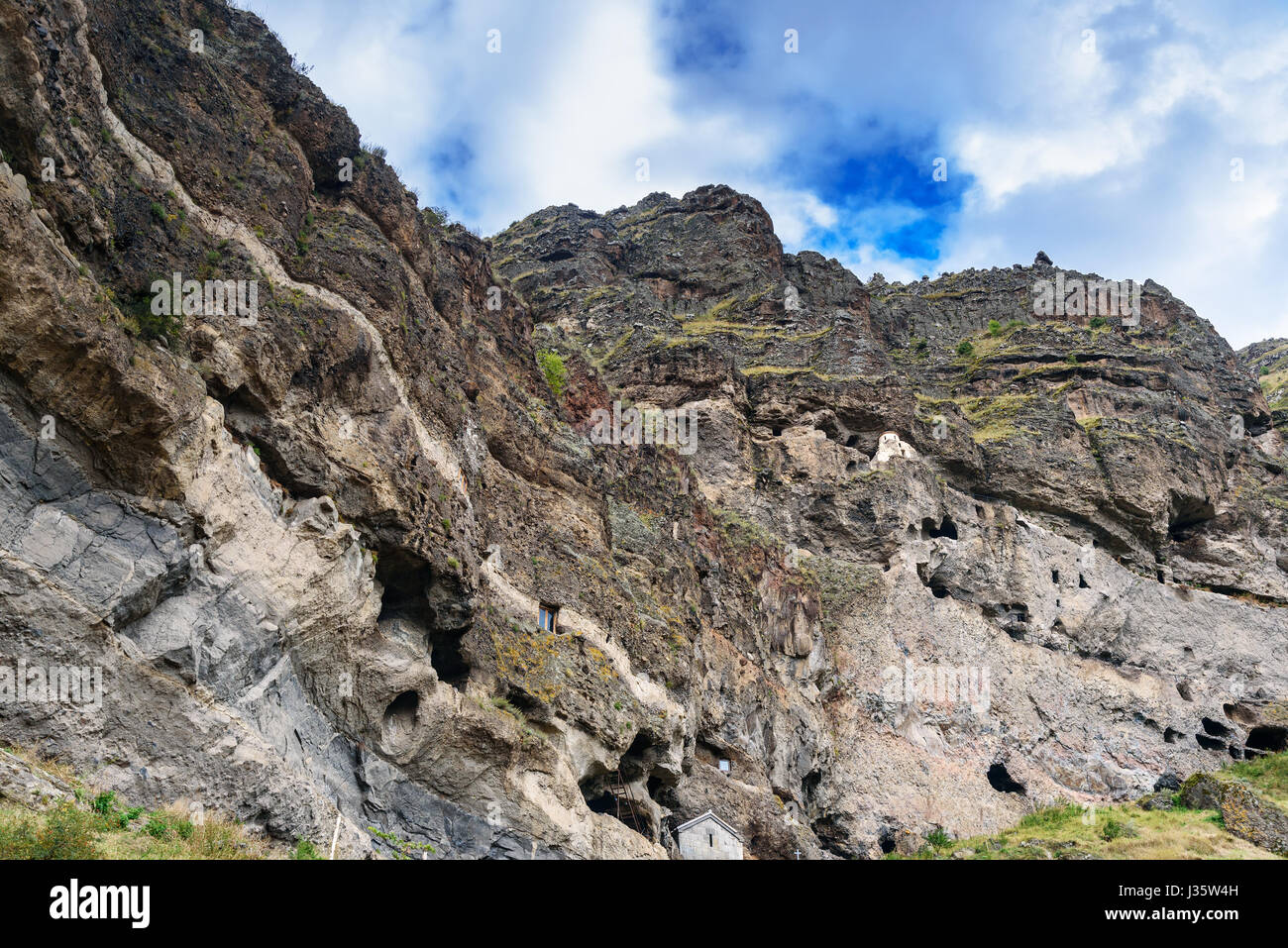 Kvabebi Vanis monastère de la grotte, complexe de sculpté dans la roche . La Géorgie Banque D'Images