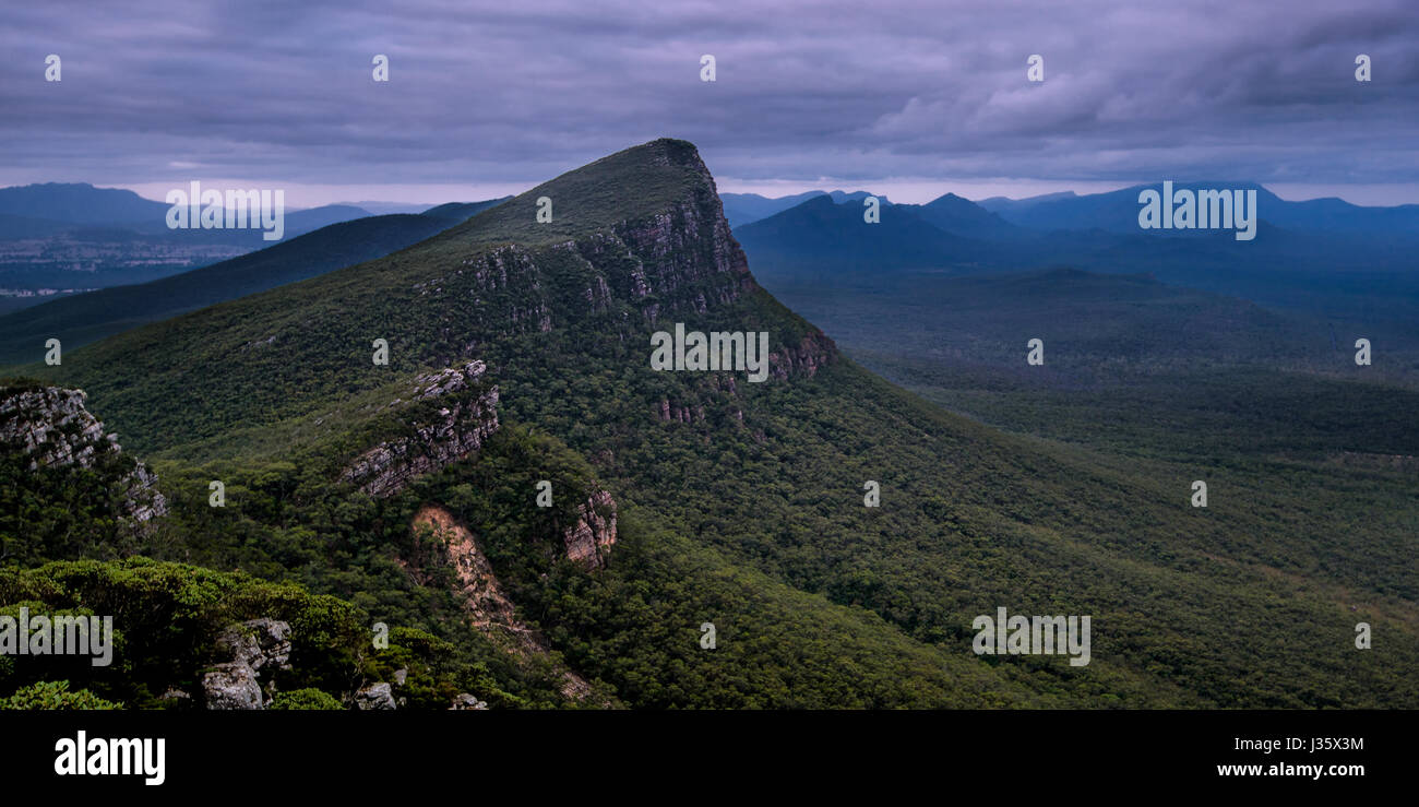 Crête de signal dans le sud de Grampians, Victoria Banque D'Images