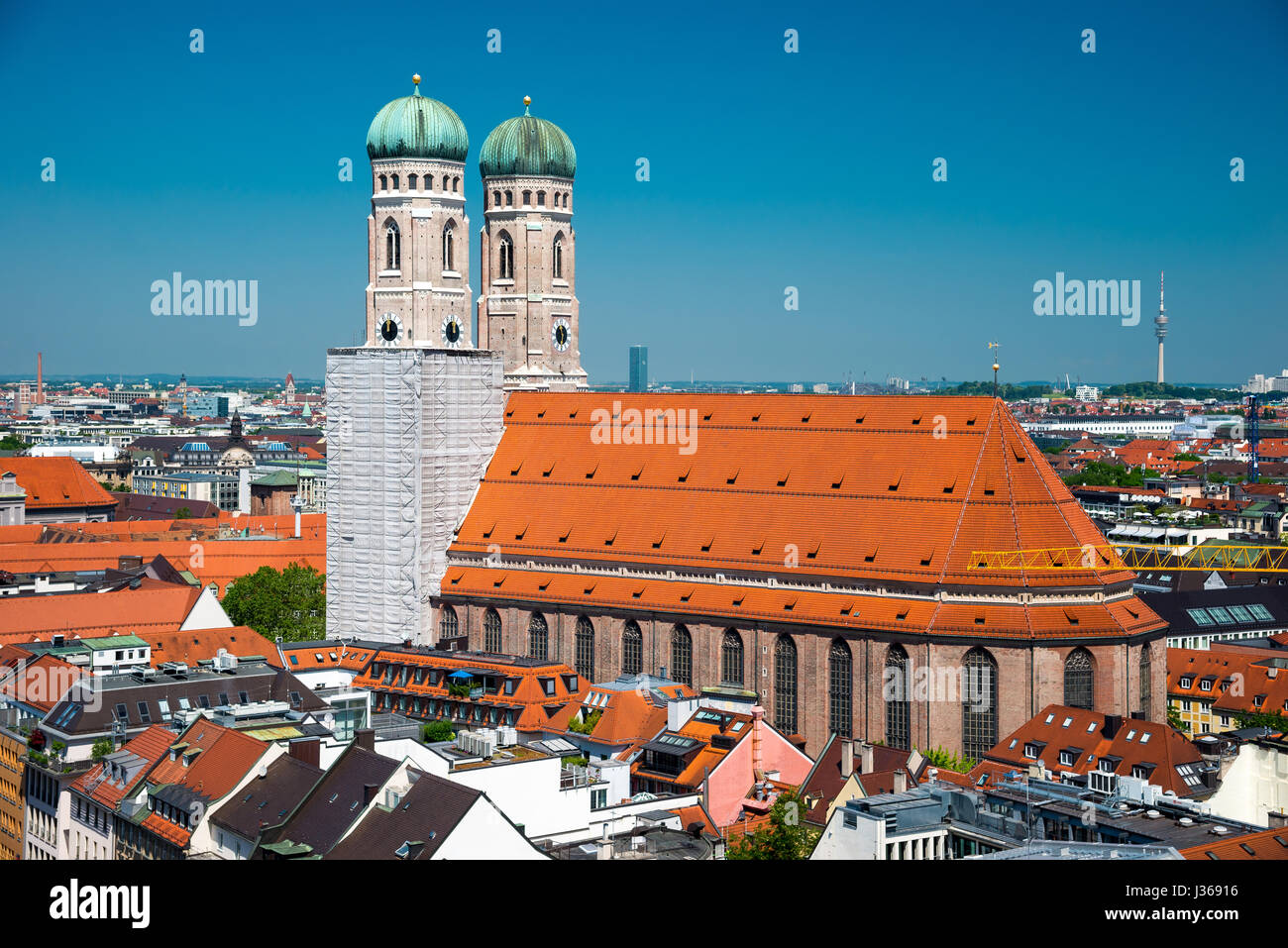 Munich Frauenkirche, Notre-Dame, Bavière, Allemagne Banque D'Images