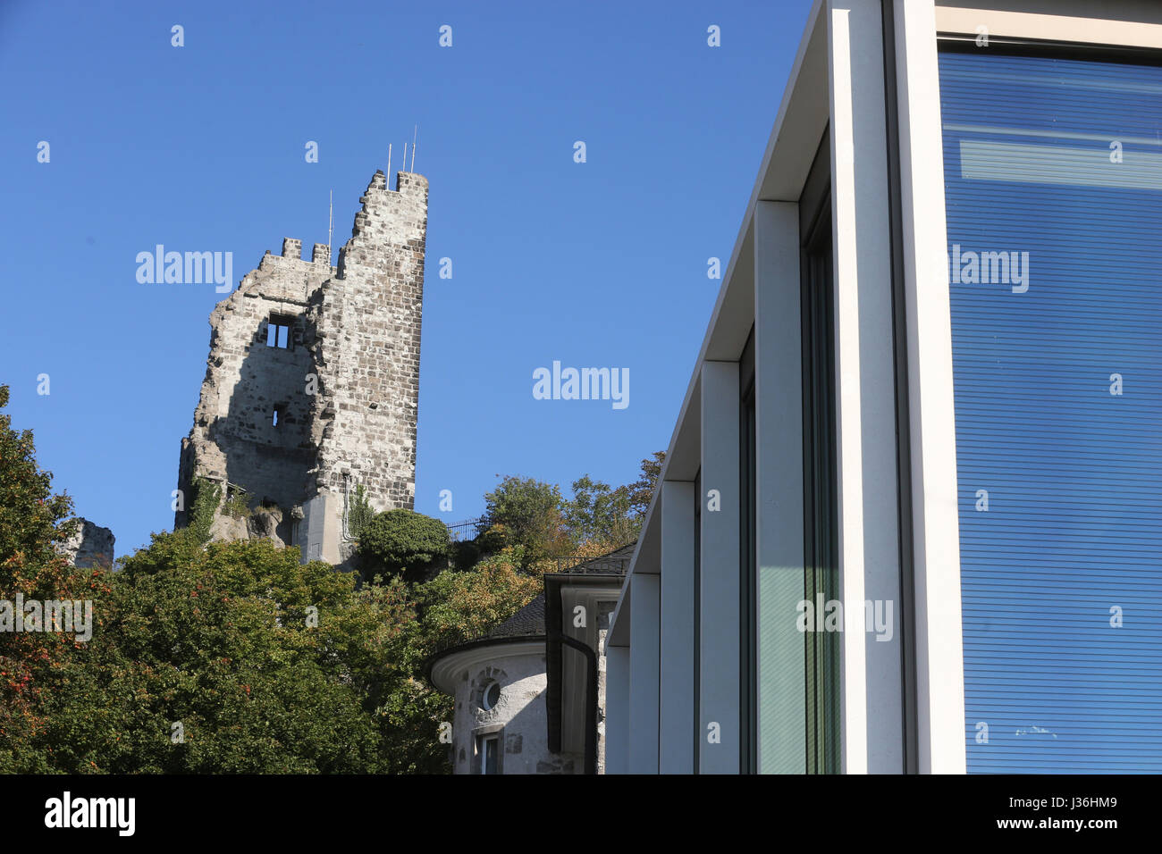 Allemagne, Drachenfels, montagne Siebengebirge Königswinter, Banque D'Images