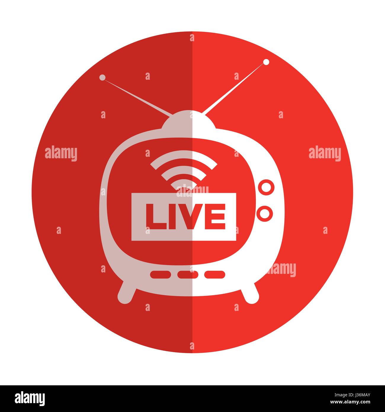 Tv media live streaming Illustration de Vecteur