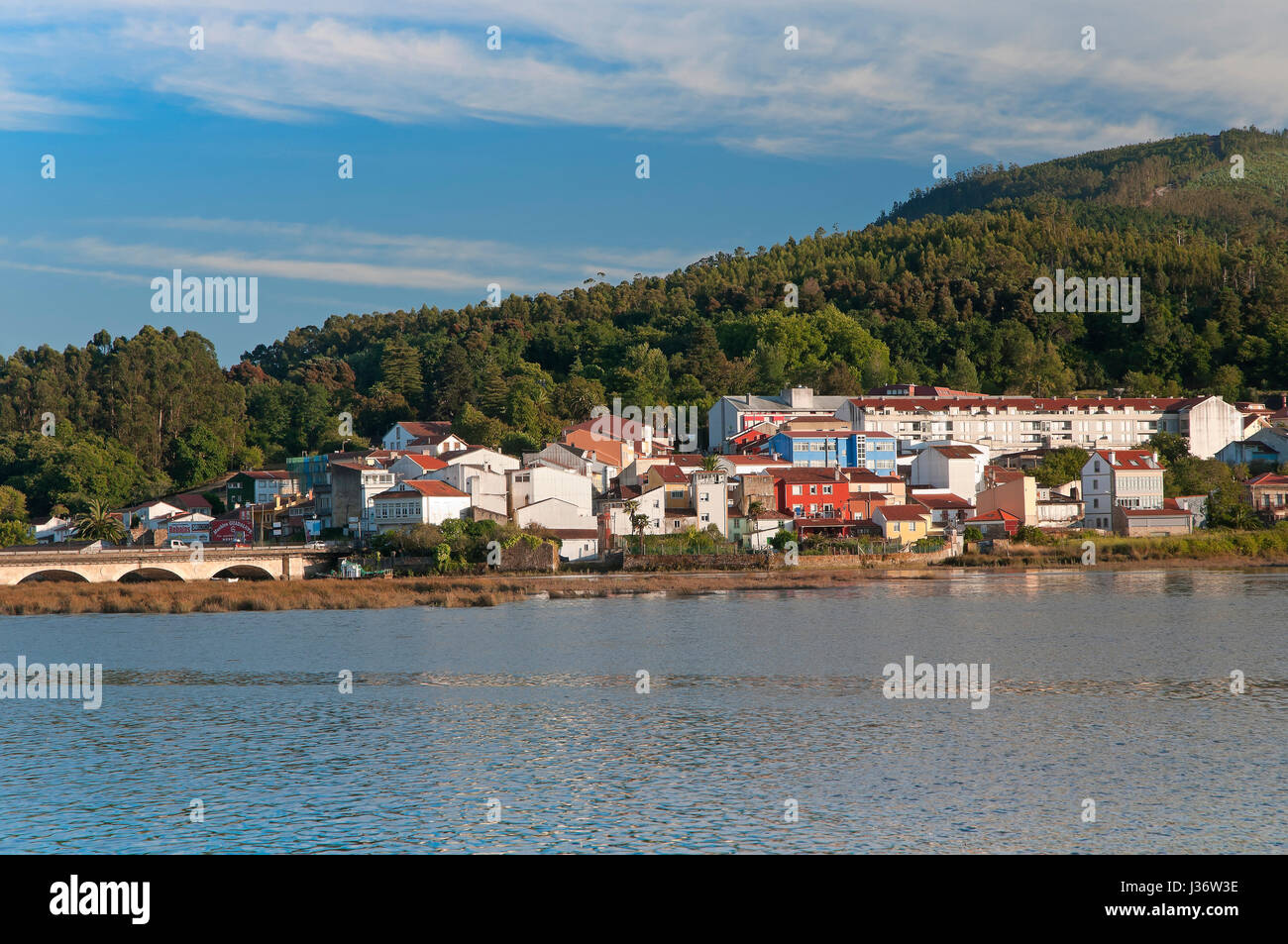 Paysage urbain, la NOIA, province de La Corogne, une région de Galice, Espagne, Europe Banque D'Images