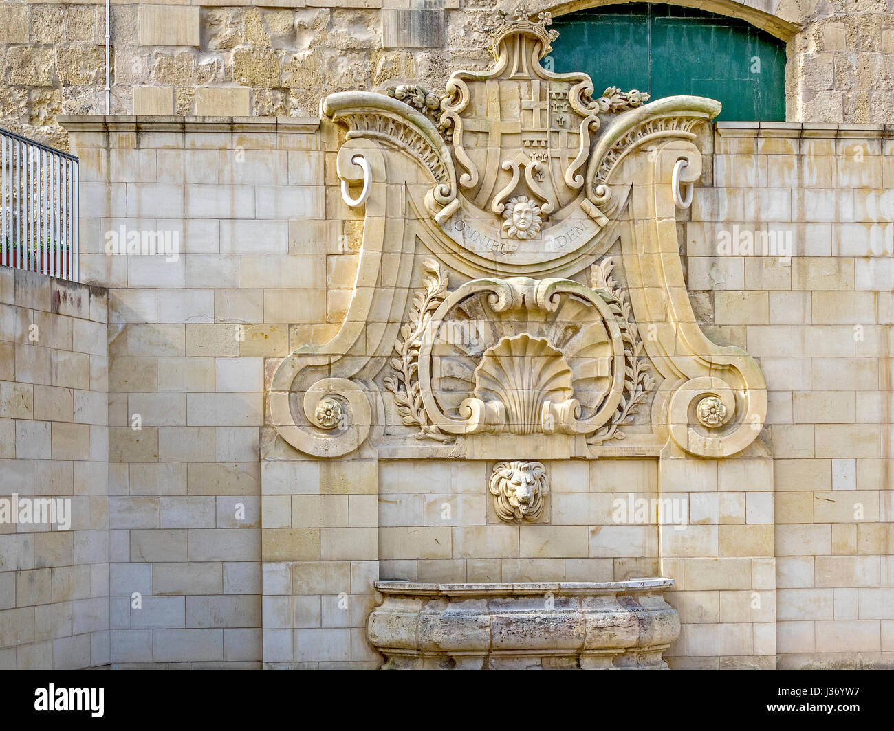 La fontaine de Wignacourt, La Valette, Malte Banque D'Images