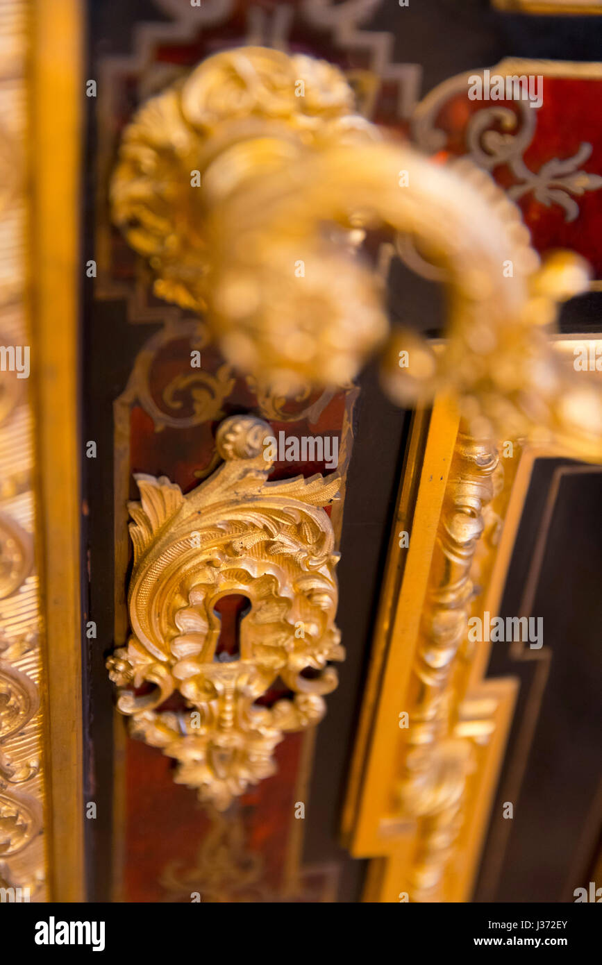 Close-up d'un trou de serrure, le Musée de l'Ermitage, Saint-Pétersbourg, Russie Banque D'Images