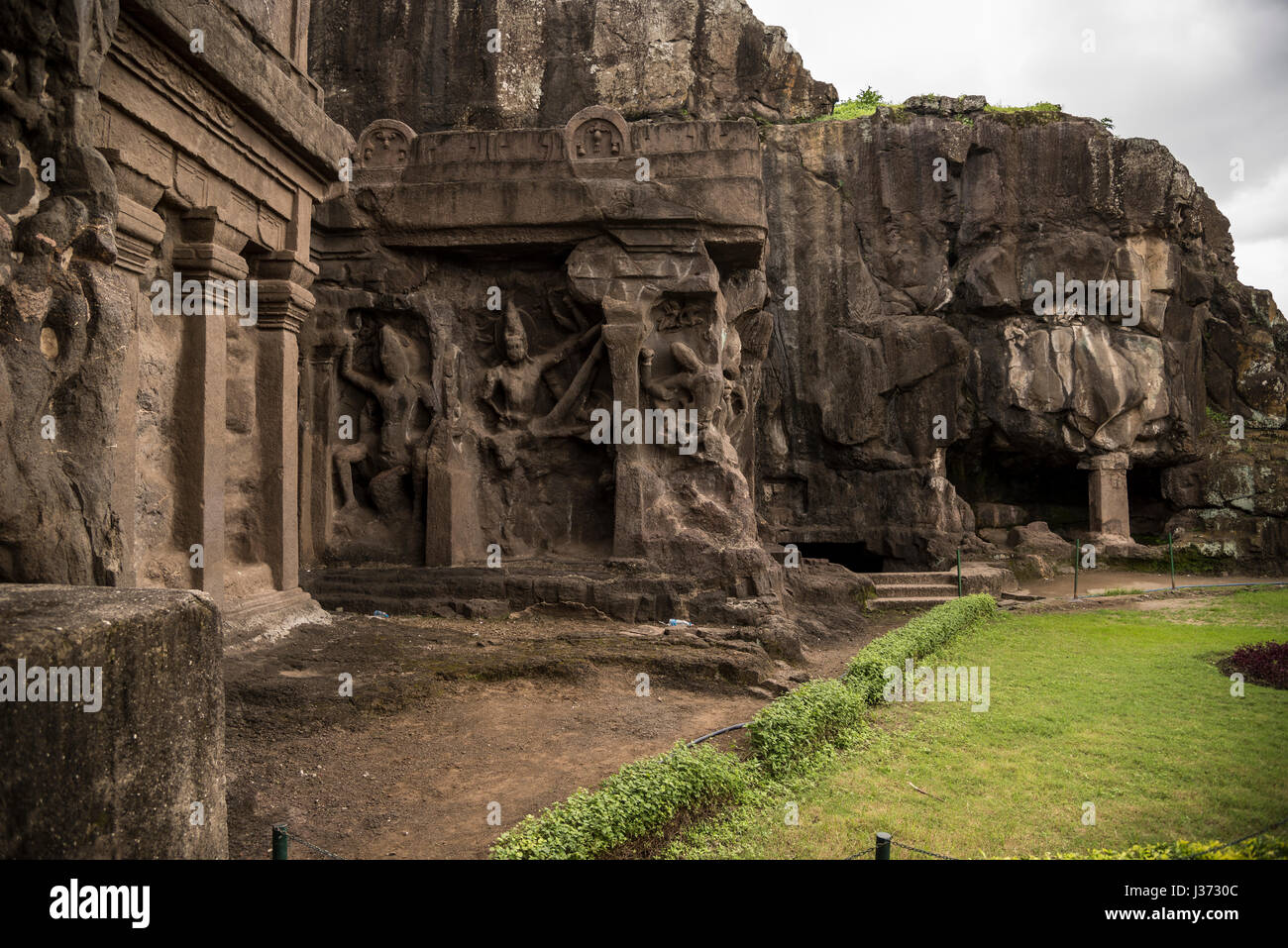 Les grottes d'Ellora, Aurangabad, Maharashtra, Inde Banque D'Images