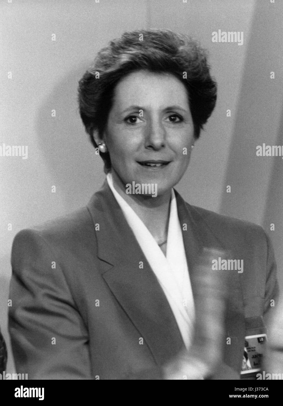 Norma Major, épouse de John Major, Premier Ministre britannique conservateur, assiste à la Conférence des femmes à Londres, Angleterre le 27 juin 1991. Banque D'Images