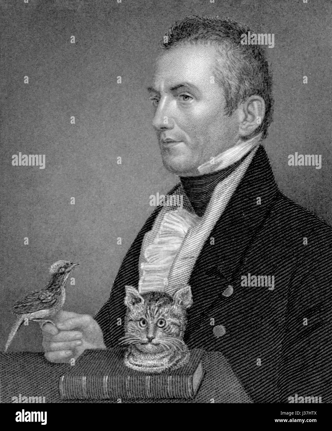 Charles Waterton était un naturaliste anglais connu pour son travail de pionnier dans l'étude de la faune et ses expéditions en Amérique du Sud. Il est surtout connu pour avoir créé l'une des premières réserves naturelles au monde. Banque D'Images