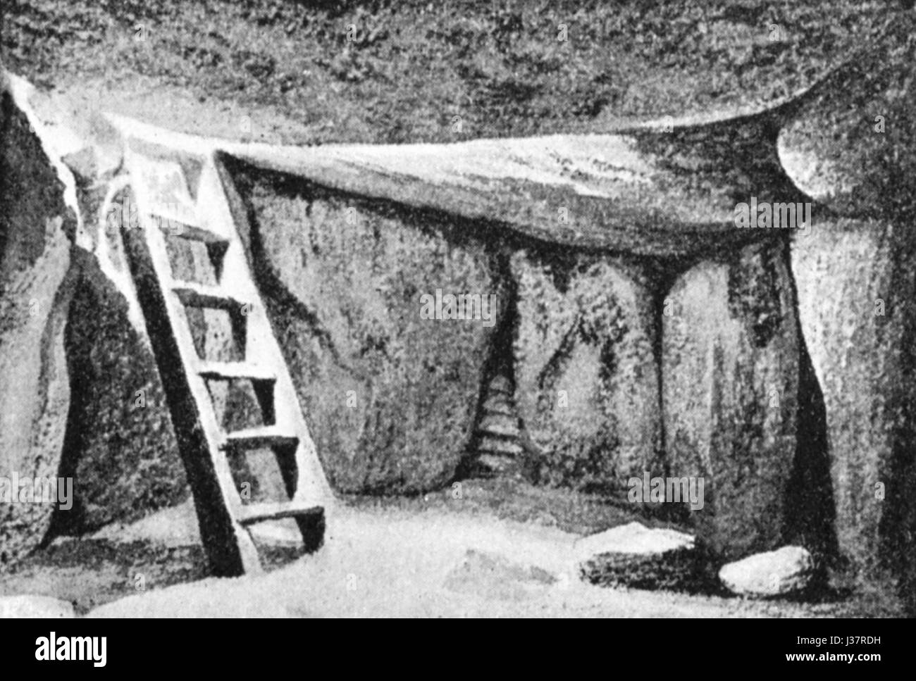 Denghoog est un monticule funéraire préhistorique situé au Danemark. Il fait partie de l'ancienne tradition des sites funéraires en Europe du Nord, reflétant les coutumes et pratiques funéraires de l'âge du bronze. Banque D'Images