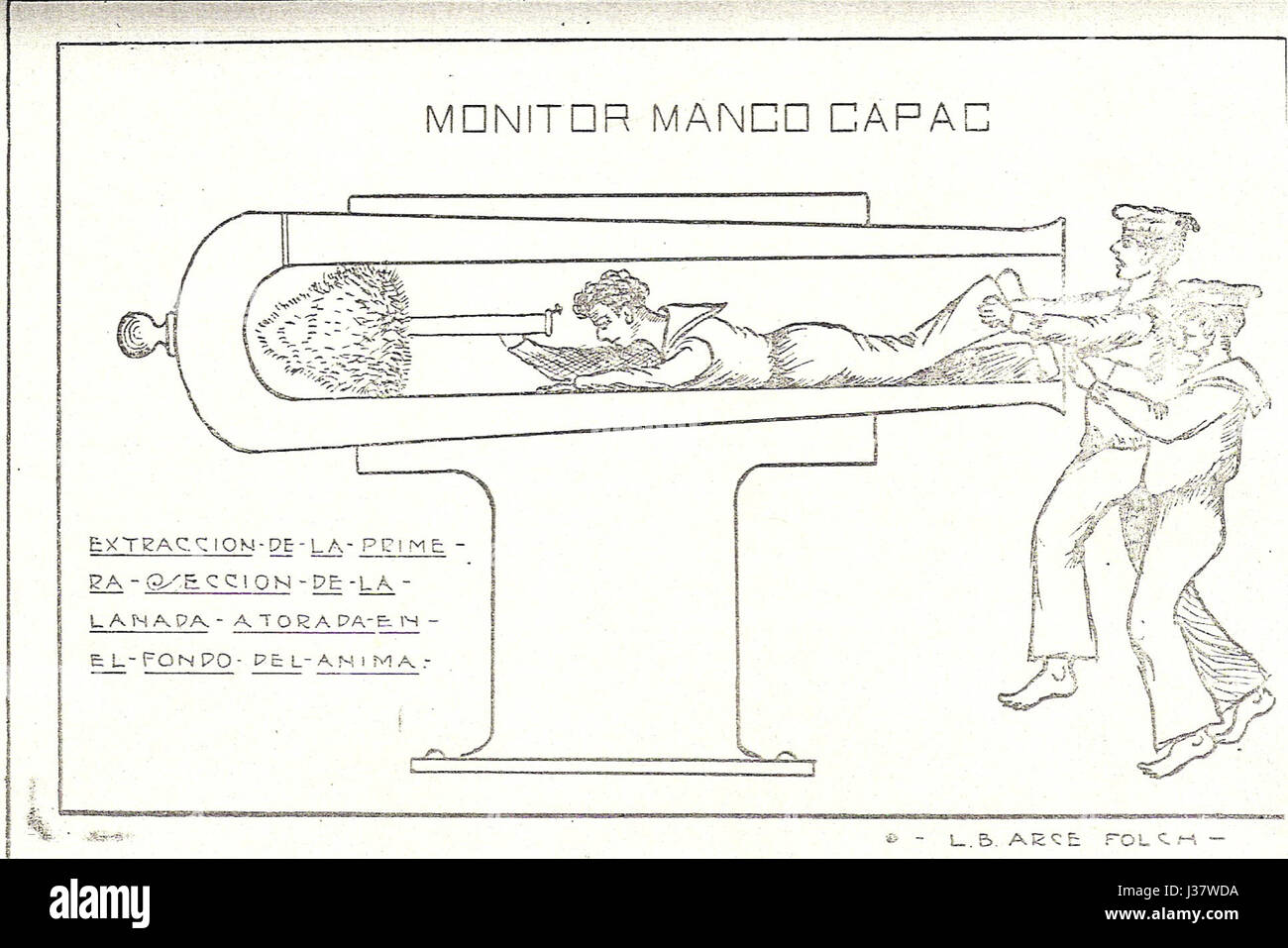 Le canon Dahlgren monté sur le moniteur Manco Capac, une pièce d'artillerie notable utilisée dans la guerre navale au cours du XIXe siècle. Banque D'Images
