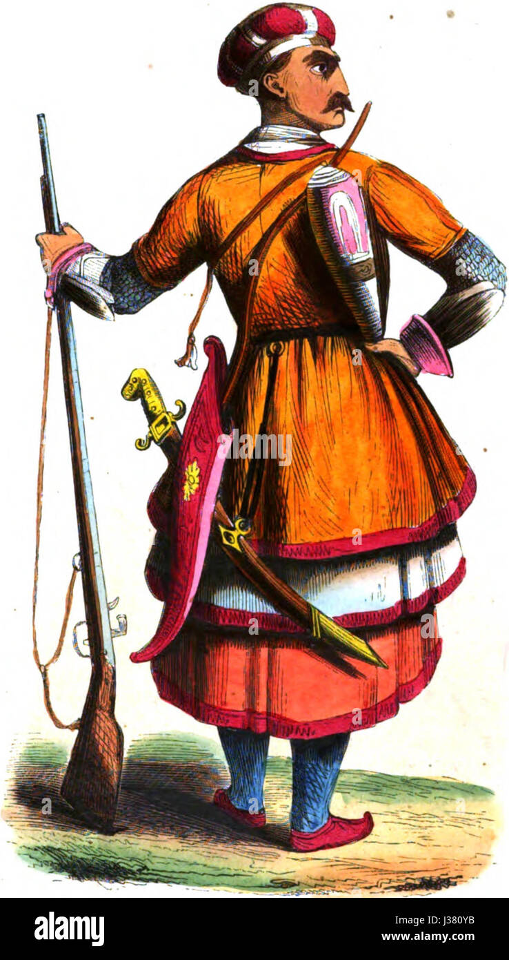 Circassien (Asie). Auguste Wahlen. Mœurs, usages et costumes de tous les peuples du monde. 1843 Banque D'Images