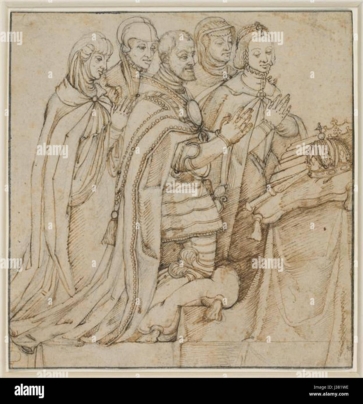 Dessin Charles Quint tombe Banque D'Images