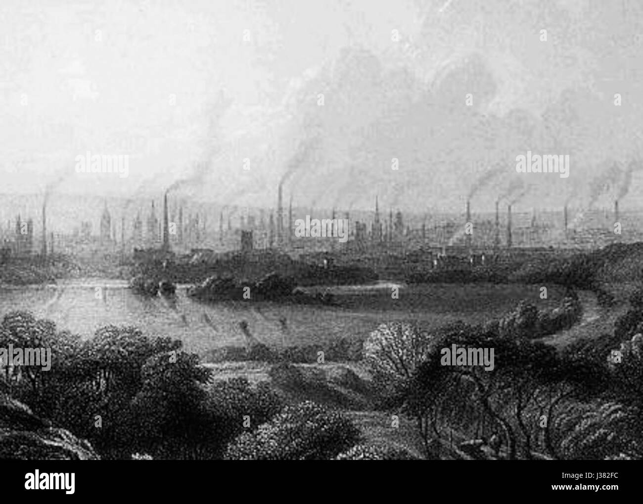 Cottonopolis était un terme utilisé pour décrire Manchester pendant la révolution industrielle, reflétant son importance dans l'industrie du coton. La ville a été un centre clé pour la production textile et l'innovation au 19ème siècle. Banque D'Images