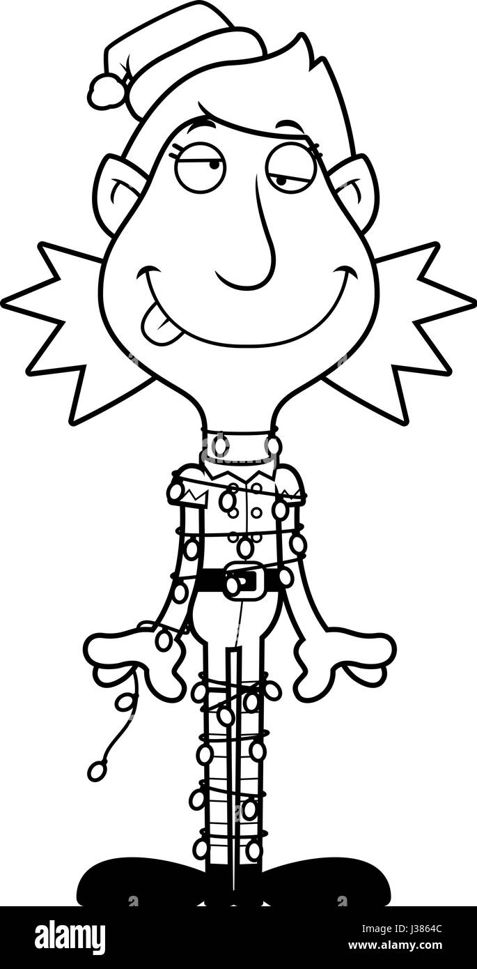 Une Illustration D Un Dessin De Lutin De Noel Femme Empetree Dans Des Lumieres De Noel Image Vectorielle Stock Alamy Une Illustration D Un Dessin De Lutin De Noel Femme Empetree Dans Des Lumieres De Noel Image Vectorielle Stock Alamy
