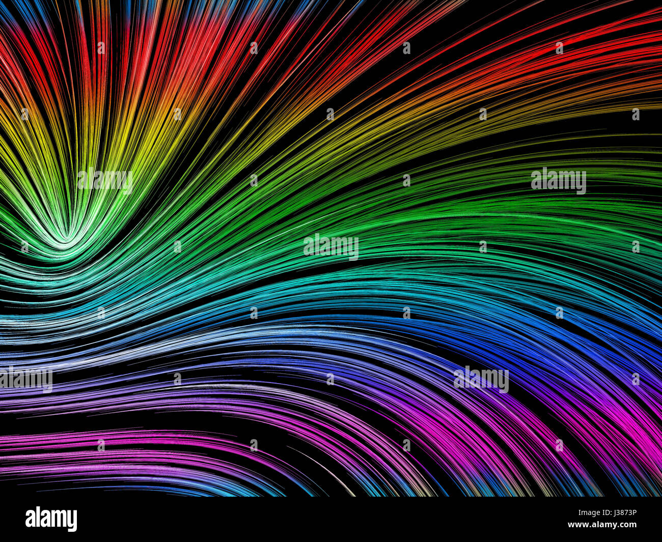 Arrière-plan coloré ondulé - abstract image générée numériquement Banque D'Images