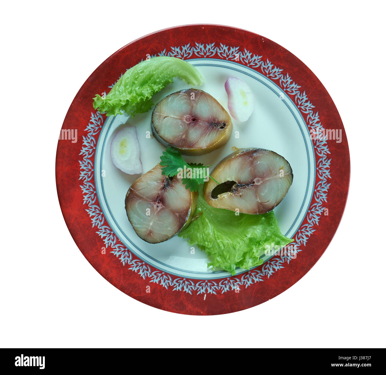 Lakerda - bonito marinés mangé comme un plat de mezze dans les Balkans et au Moyen-Orient. Banque D'Images