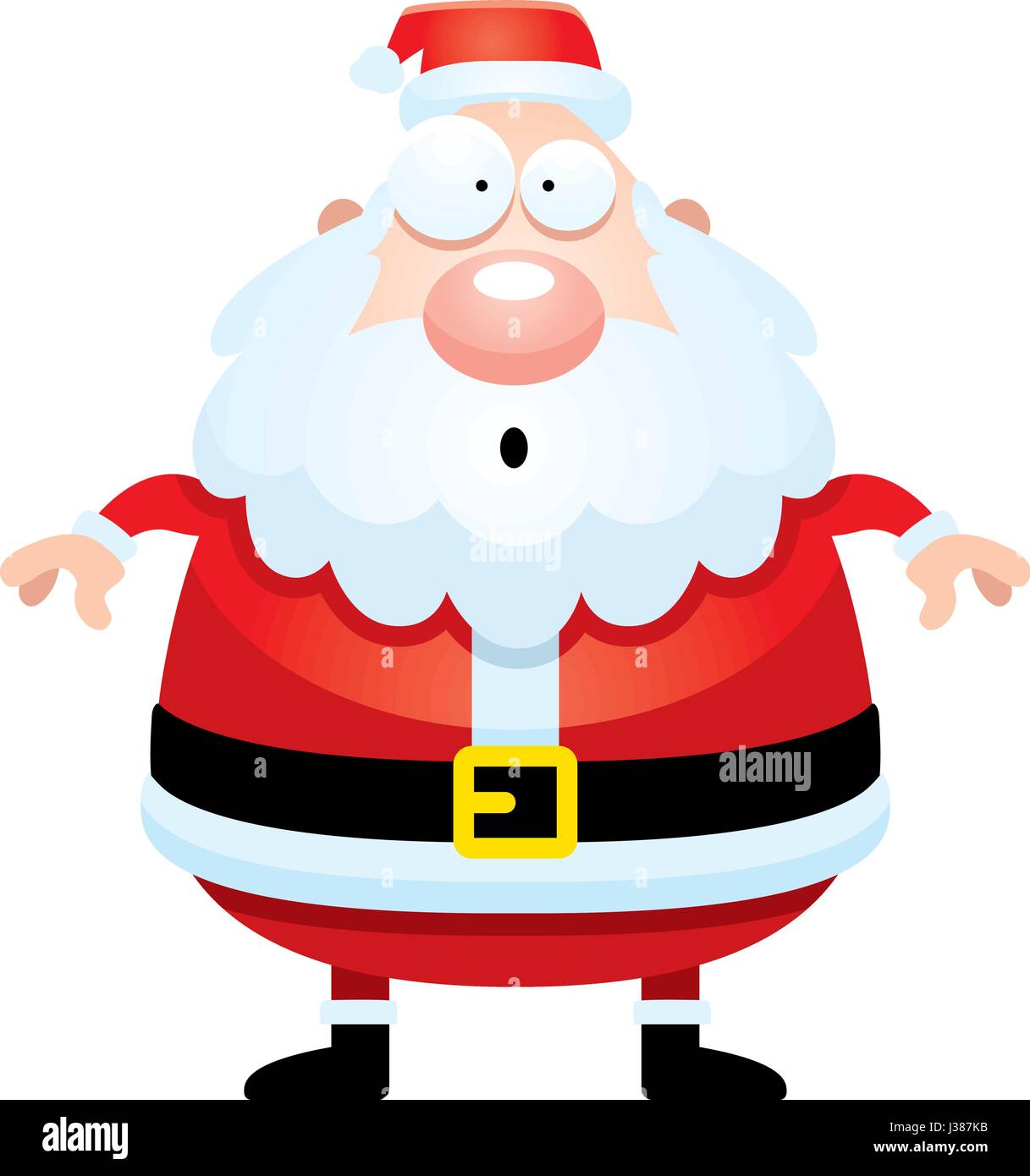 Illustration d'une caricature du Père Noël à la surprise Image Vectorielle  Stock - Alamy