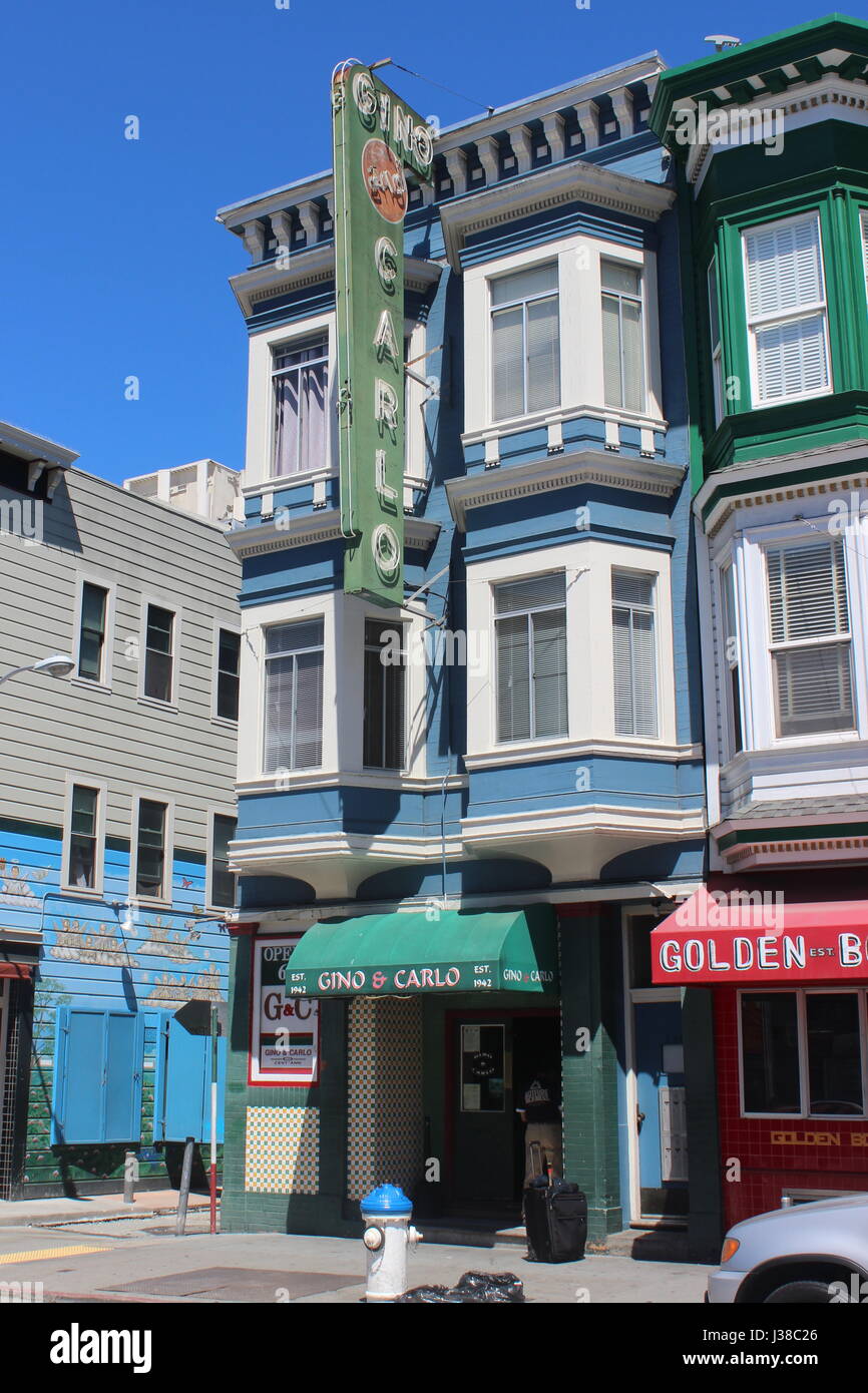 Gino & Carlo Bar, North Beach, San Francisco, Californie Banque D'Images